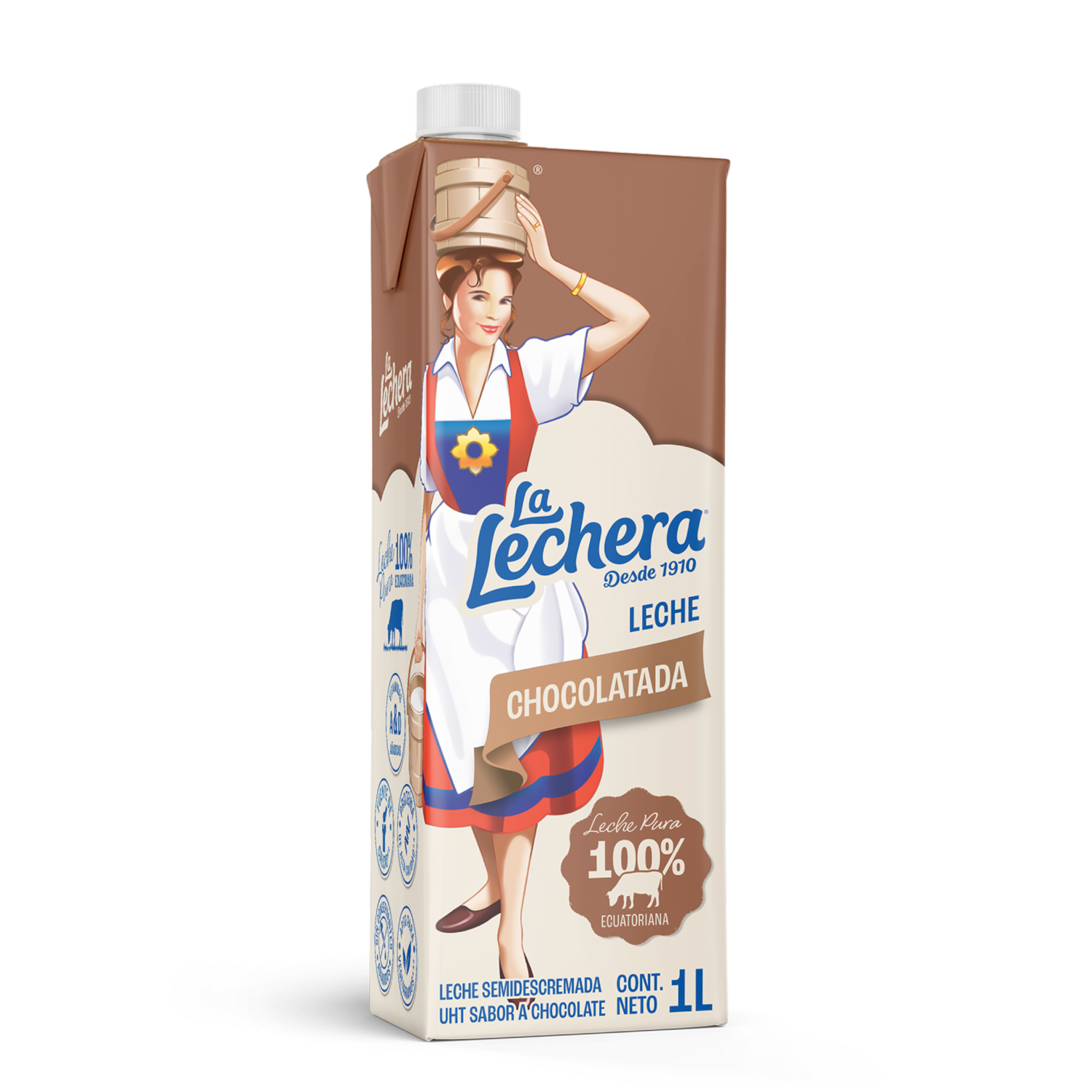 Leche Chocolatada Semidescremada LA LECHERA 1000 Ml