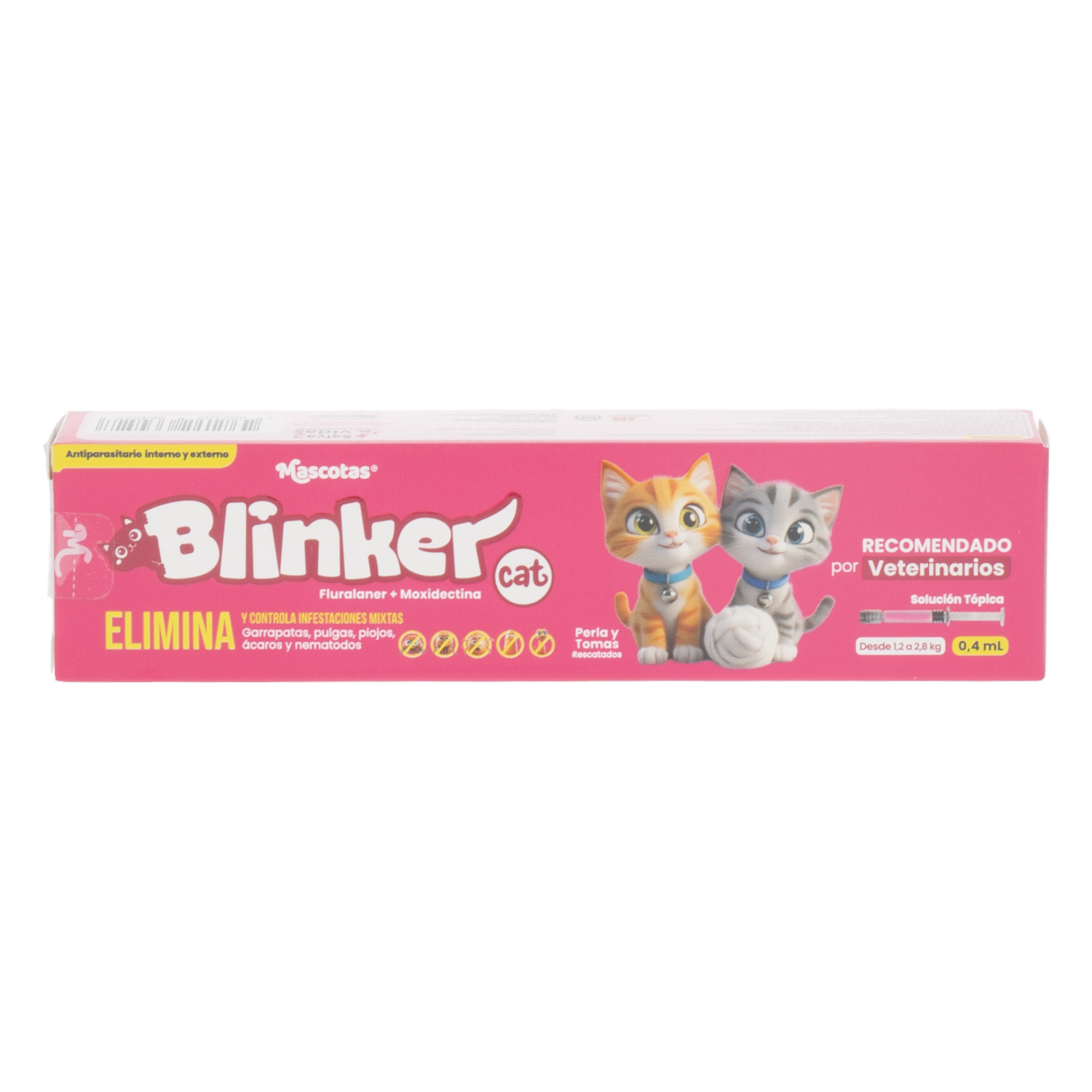 Antiparasitario Felino Interno Y Externo Para Gatos Elimina Y Control Infestaciones Mixtas BLINKER CAT 0.4Ml