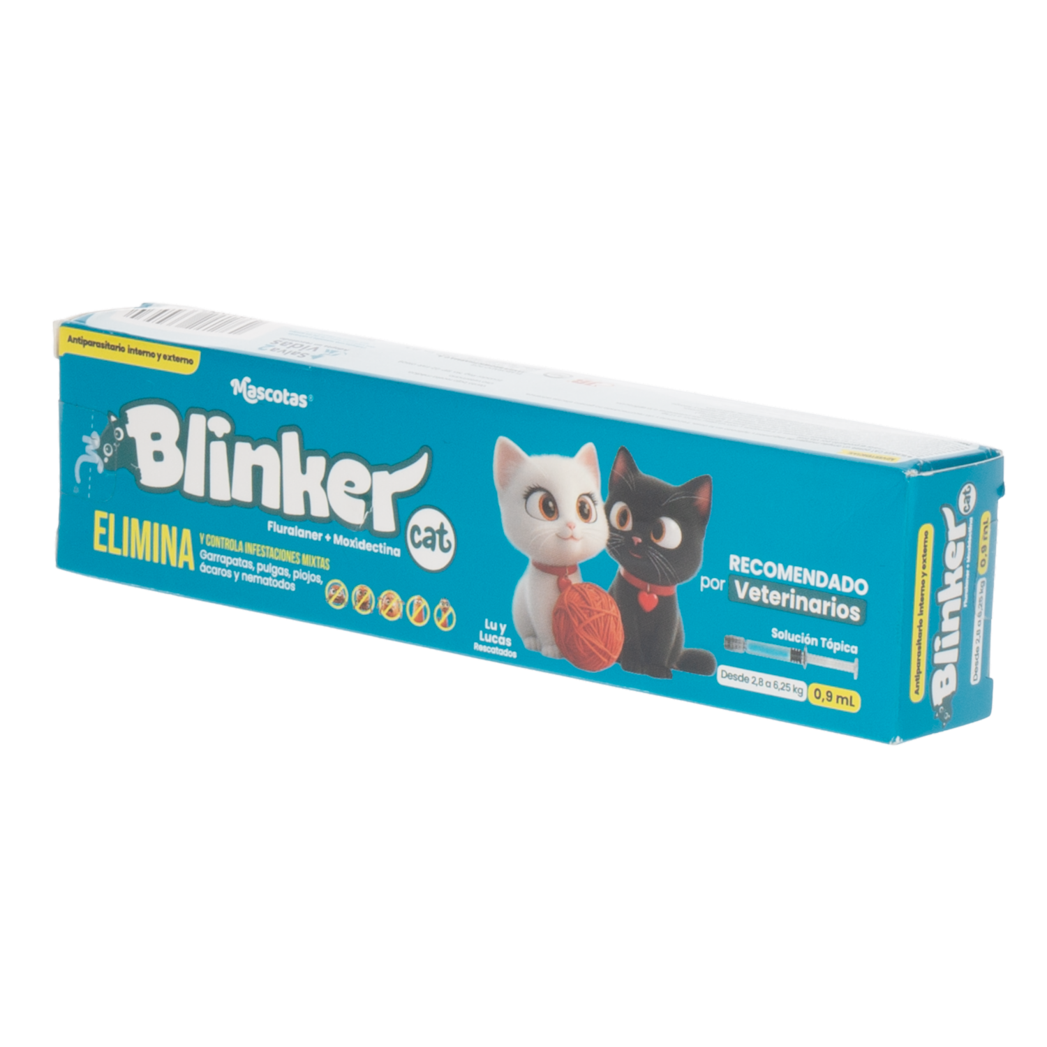 Antiparasitario Felino Interno Y Externo Para Gatos Elimina Y Control Infestaciones Mixtas BLINKER CAT 0.9Ml