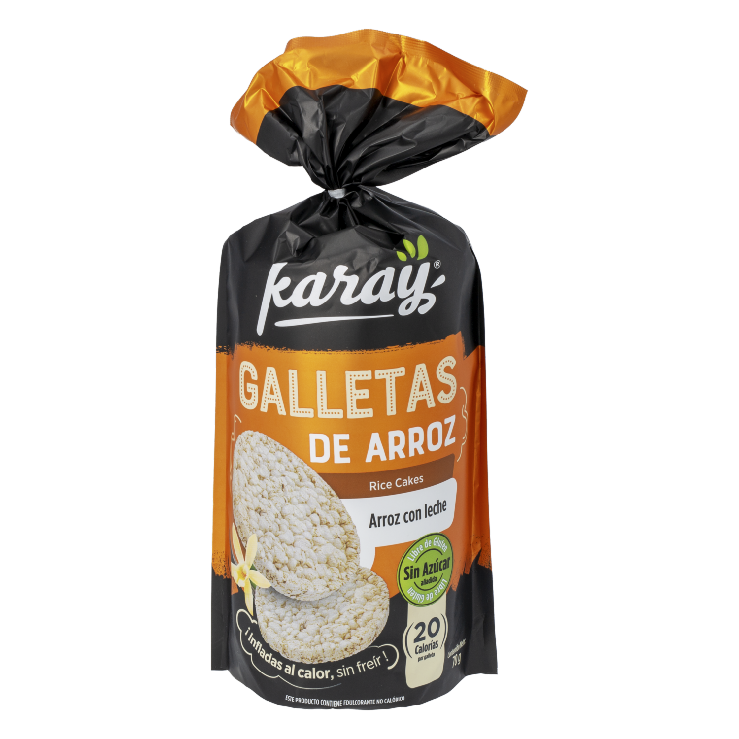 Galletas De Arroz Con Leche Sin Azúcar KARAY 70 G