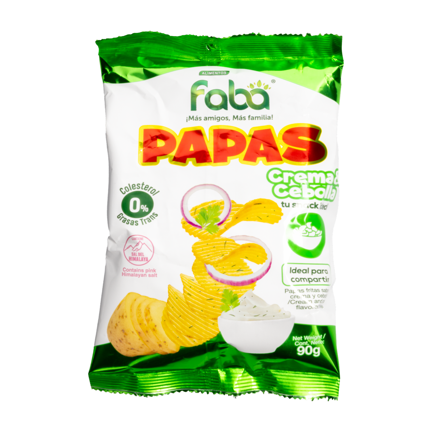 Papas Fritas Sabor A Crema De Cebolla FABA 90 G