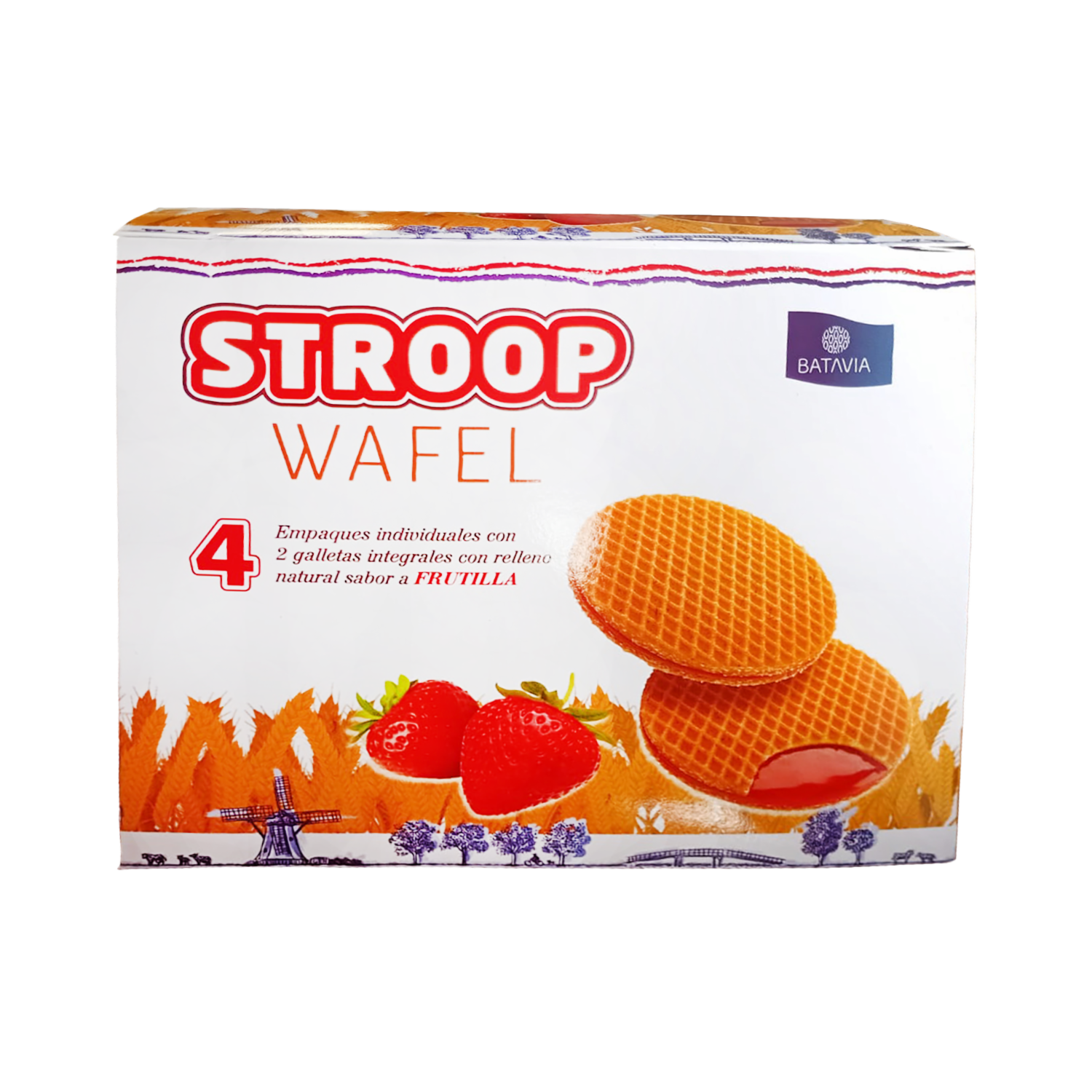 Galletas Integrales Con Relleno Sabor A Frutilla STROOPWAFELS 280 G