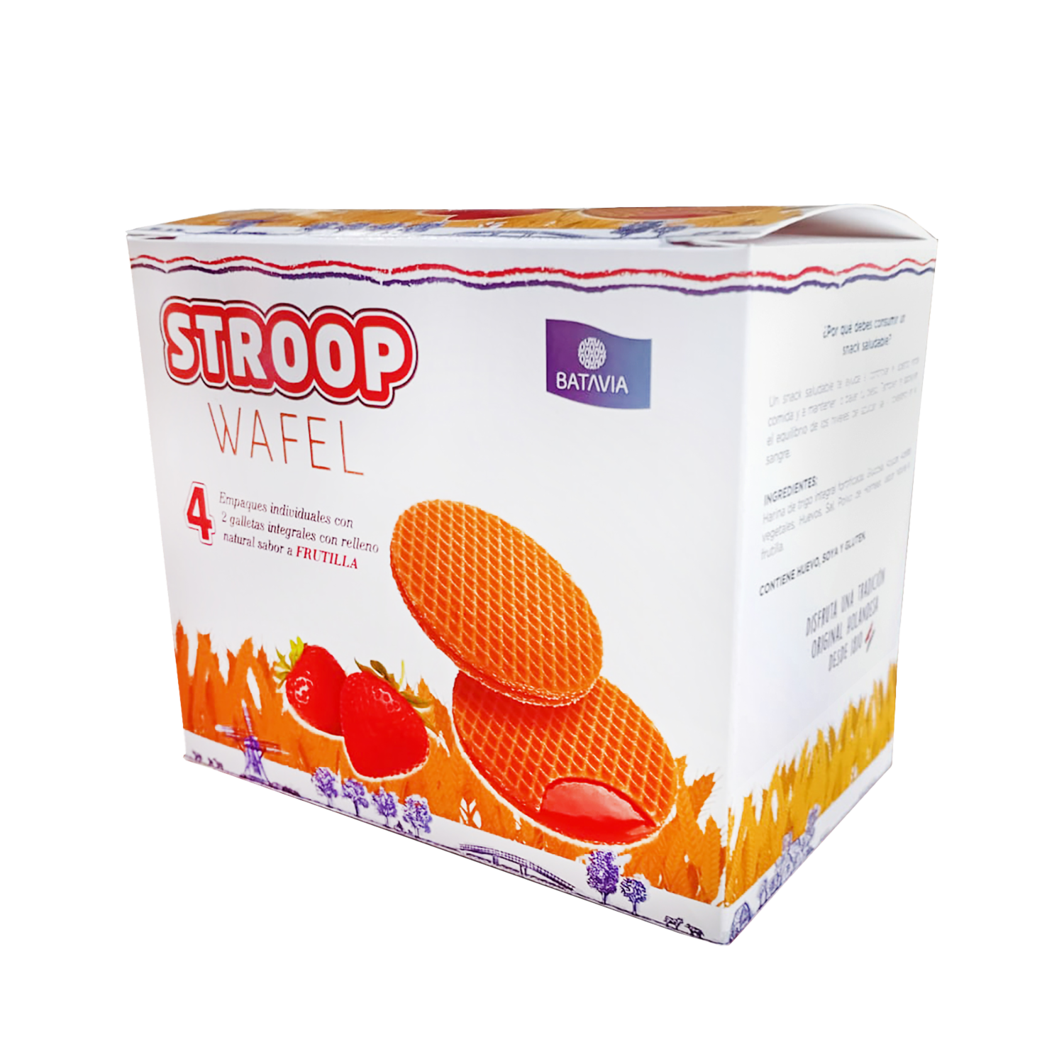 Galletas Integrales Con Relleno Sabor A Frutilla STROOPWAFELS 280 G