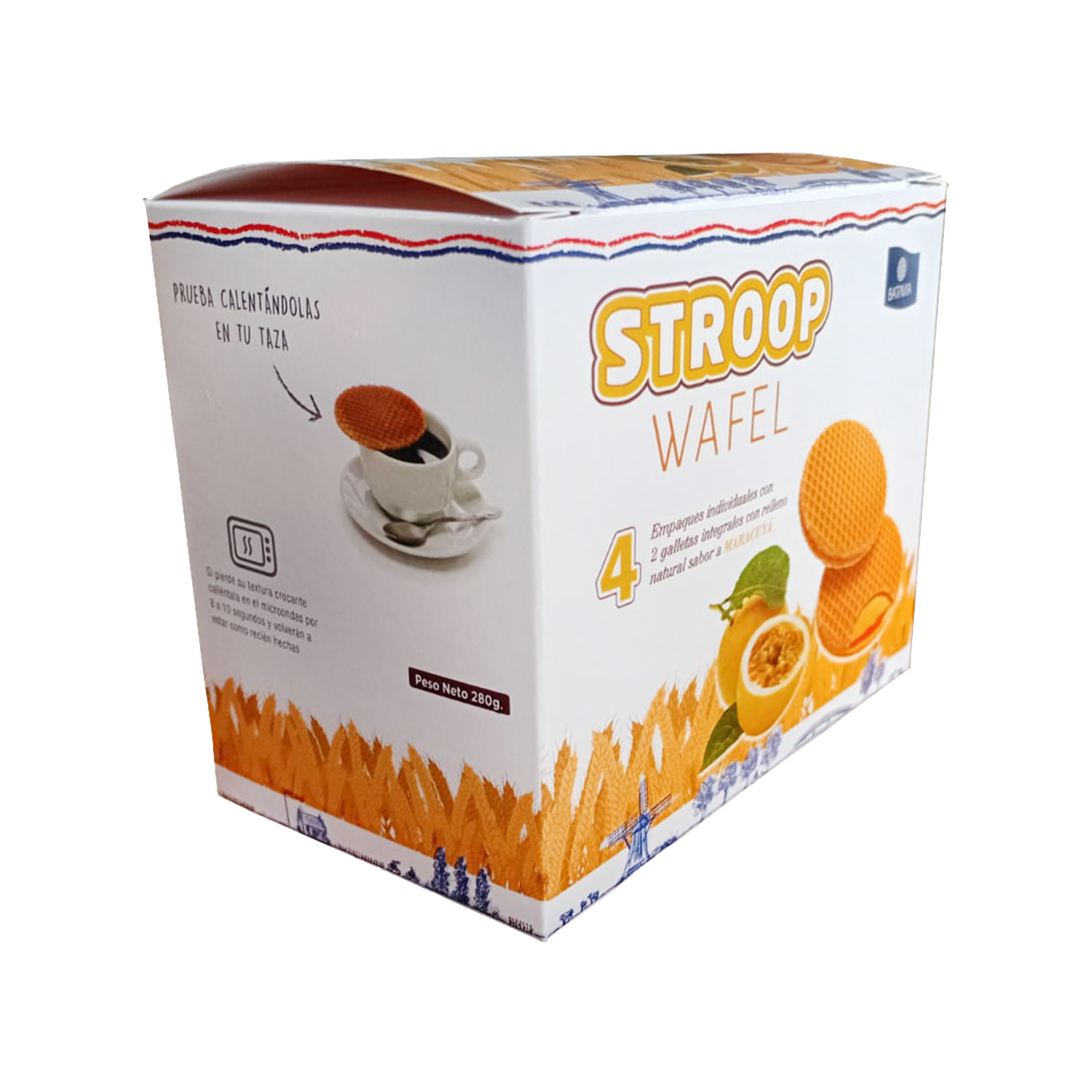 Galletas Integrales Con Relleno Sabor A Maracuyá STROOPWAFELS 280 G