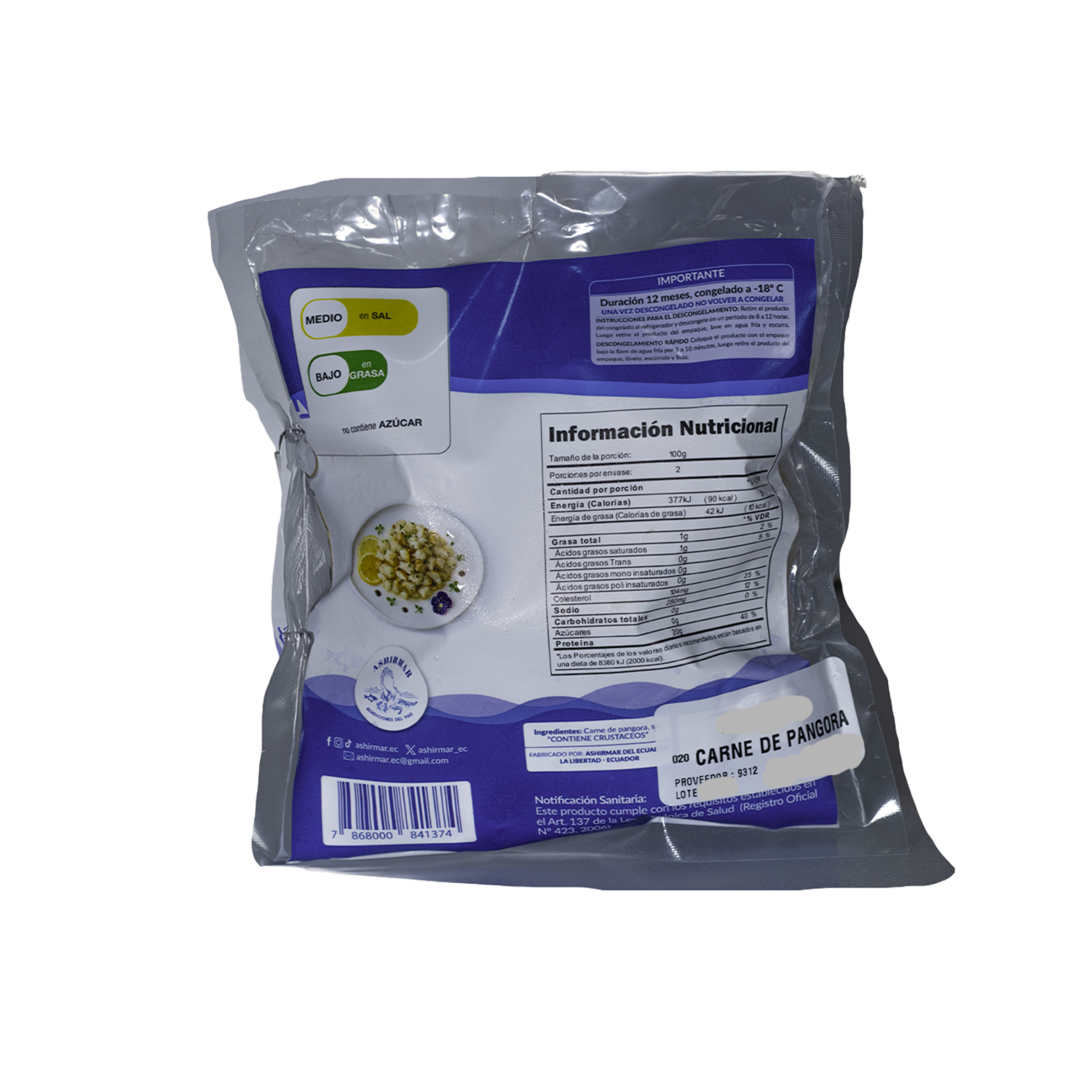 Carne De Pangora Congelada ASHIRMAR 250 G