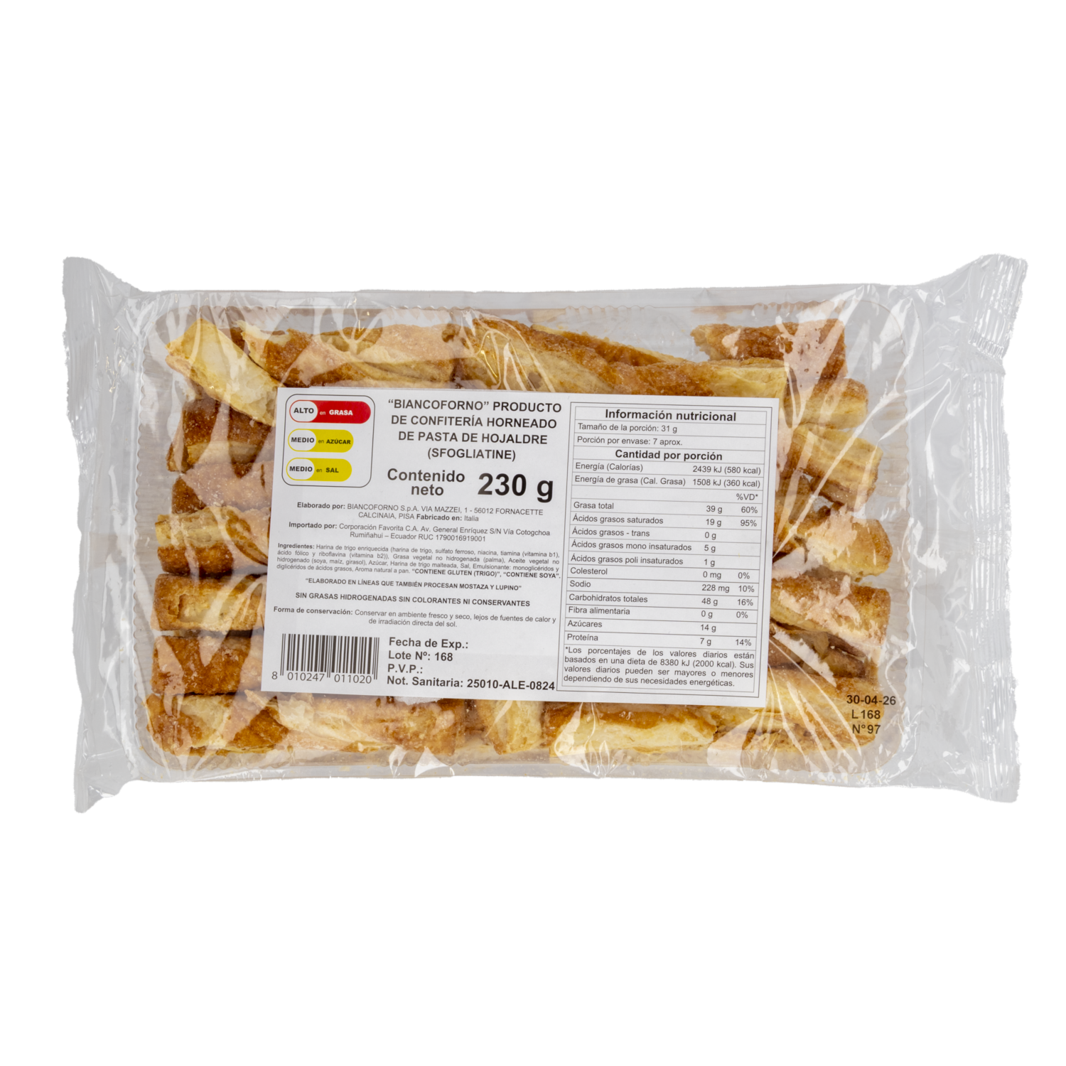 Palitos De Hojaldre BIANCOFORNO 230 G