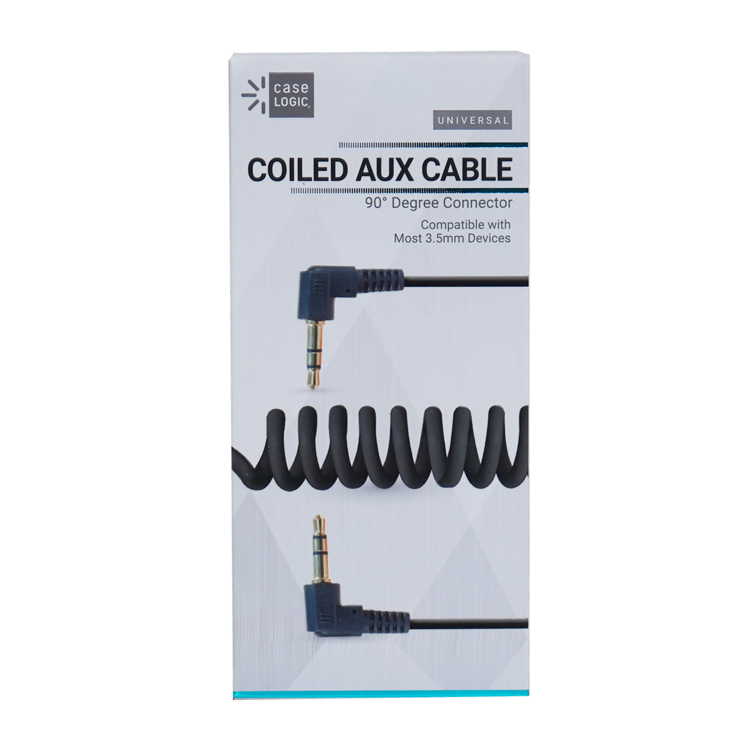 Cable Auxiliar de 90° Negro CASE LOGIC 3.5 Pies
