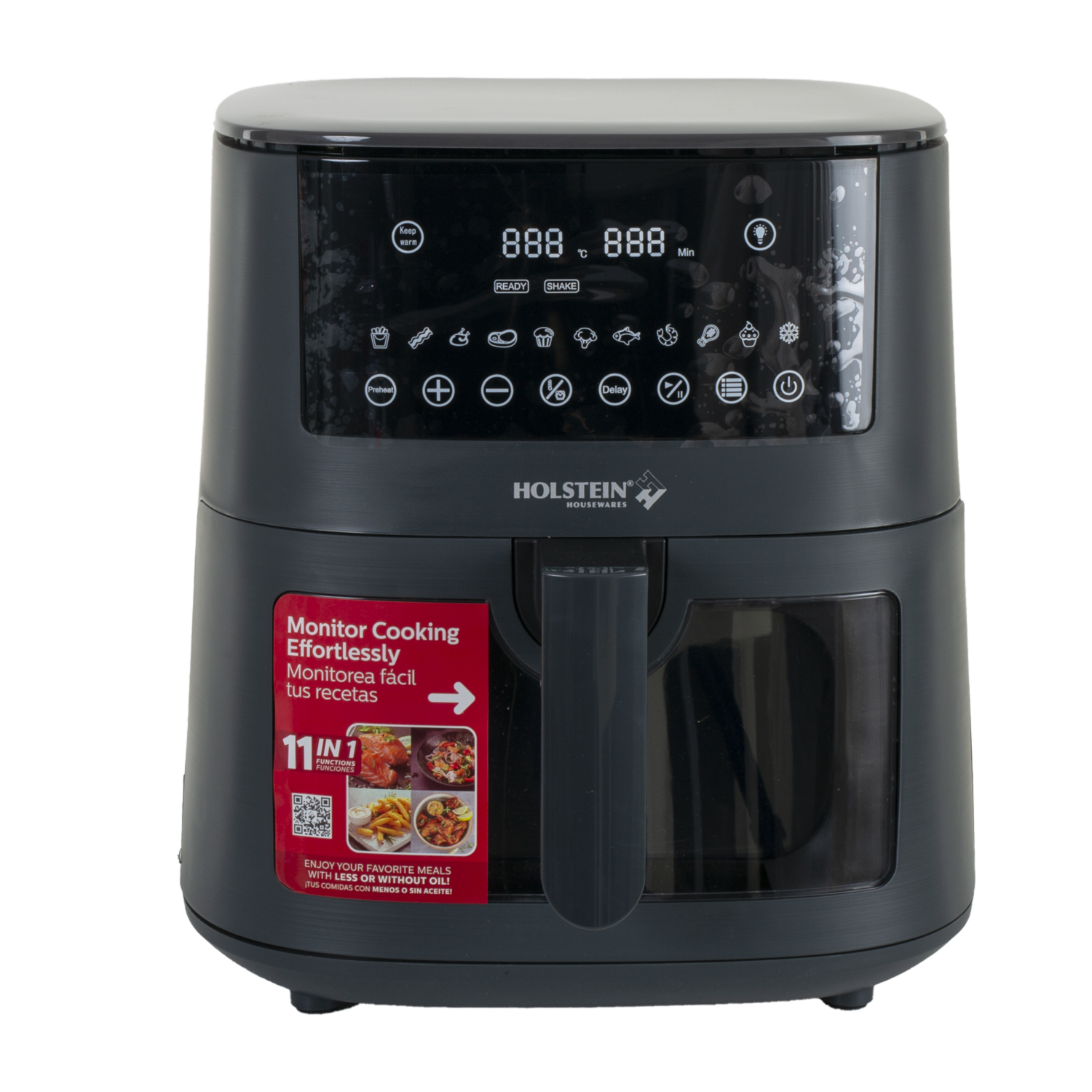 Air Fryer 1500 Watts Digital HH-09114020DG HOLSTEIN 7.2 Litros