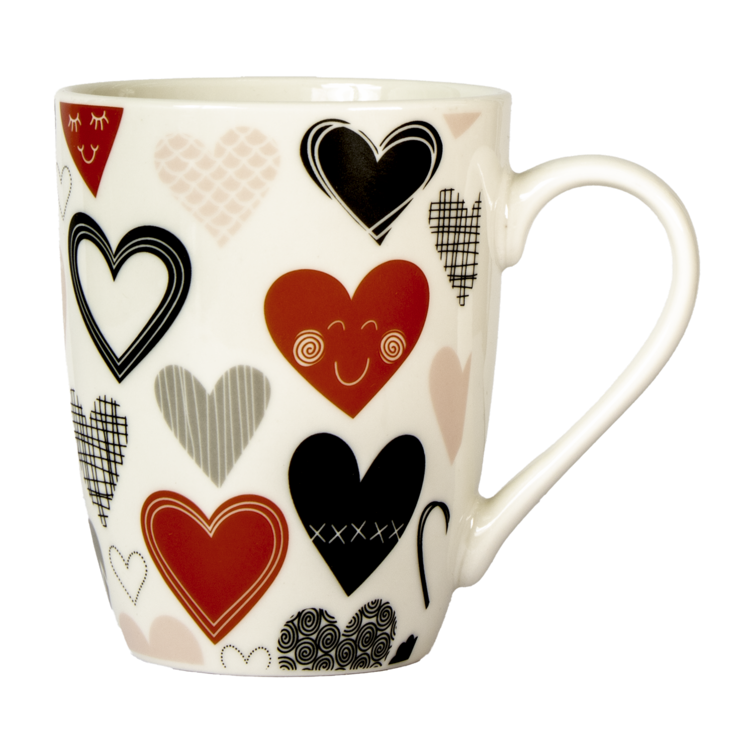 Jarro San Valentín Corazones Rojos Y Negro Surtido FREE HOME 340 Ml