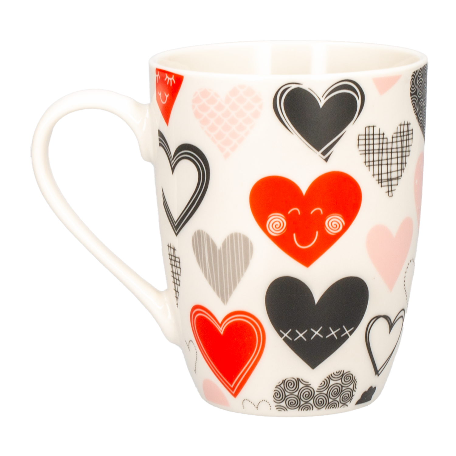 Jarro San Valentín Corazones Rojos Y Negro Surtido FREE HOME 340 Ml