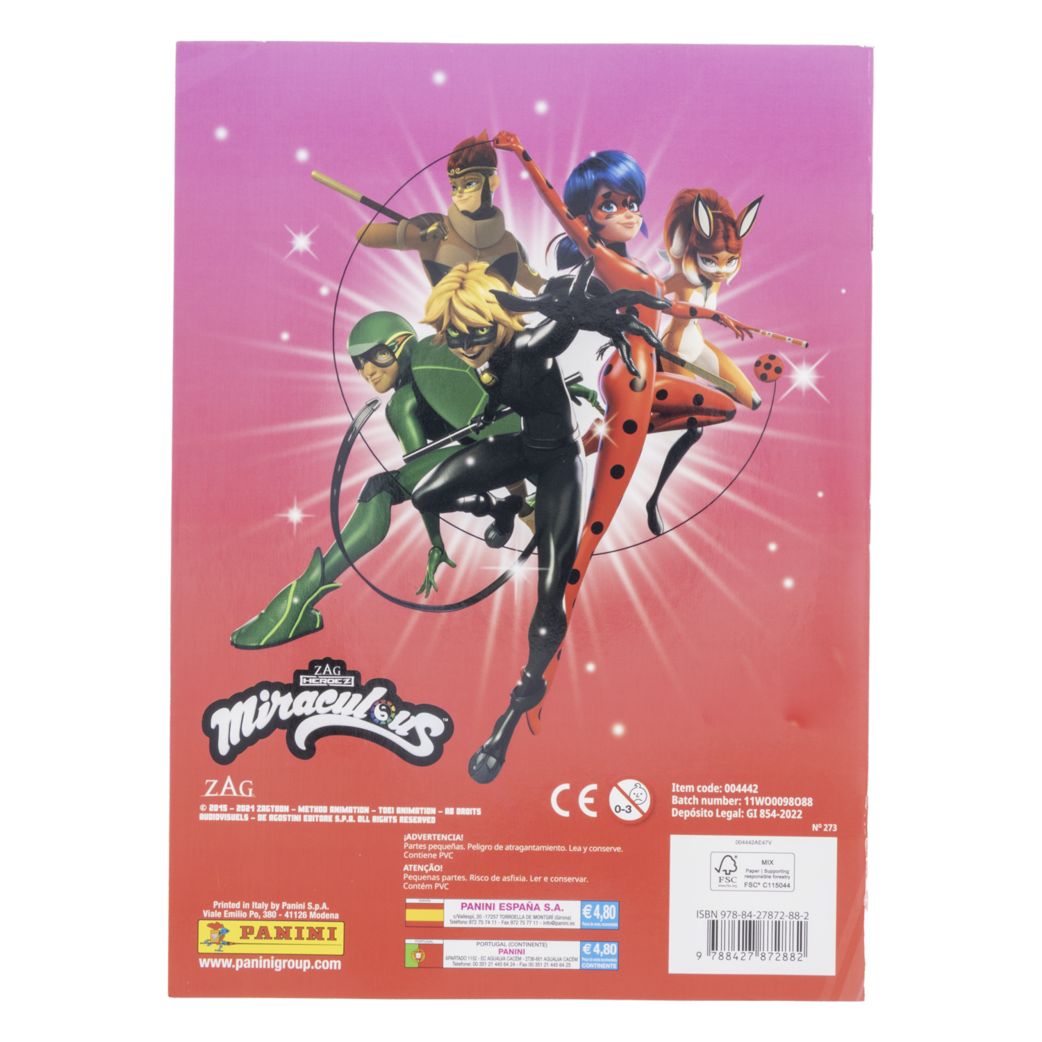 Álbum Zag Heroez Miraculous Stick & Stack PANINI 15 Páginas
