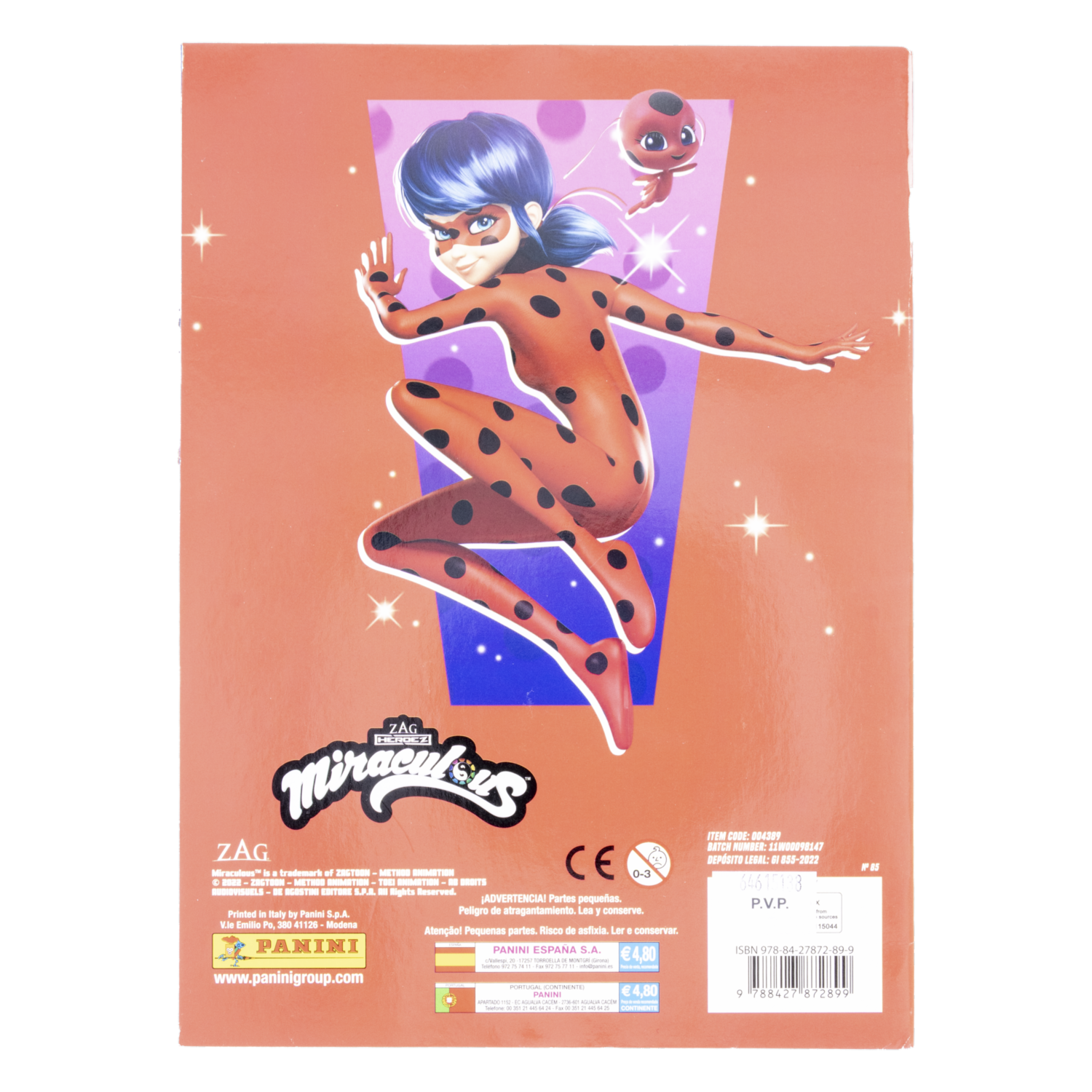 Álbum Zag Heroez Miraculous Stick & Color PANINI 15 Páginas