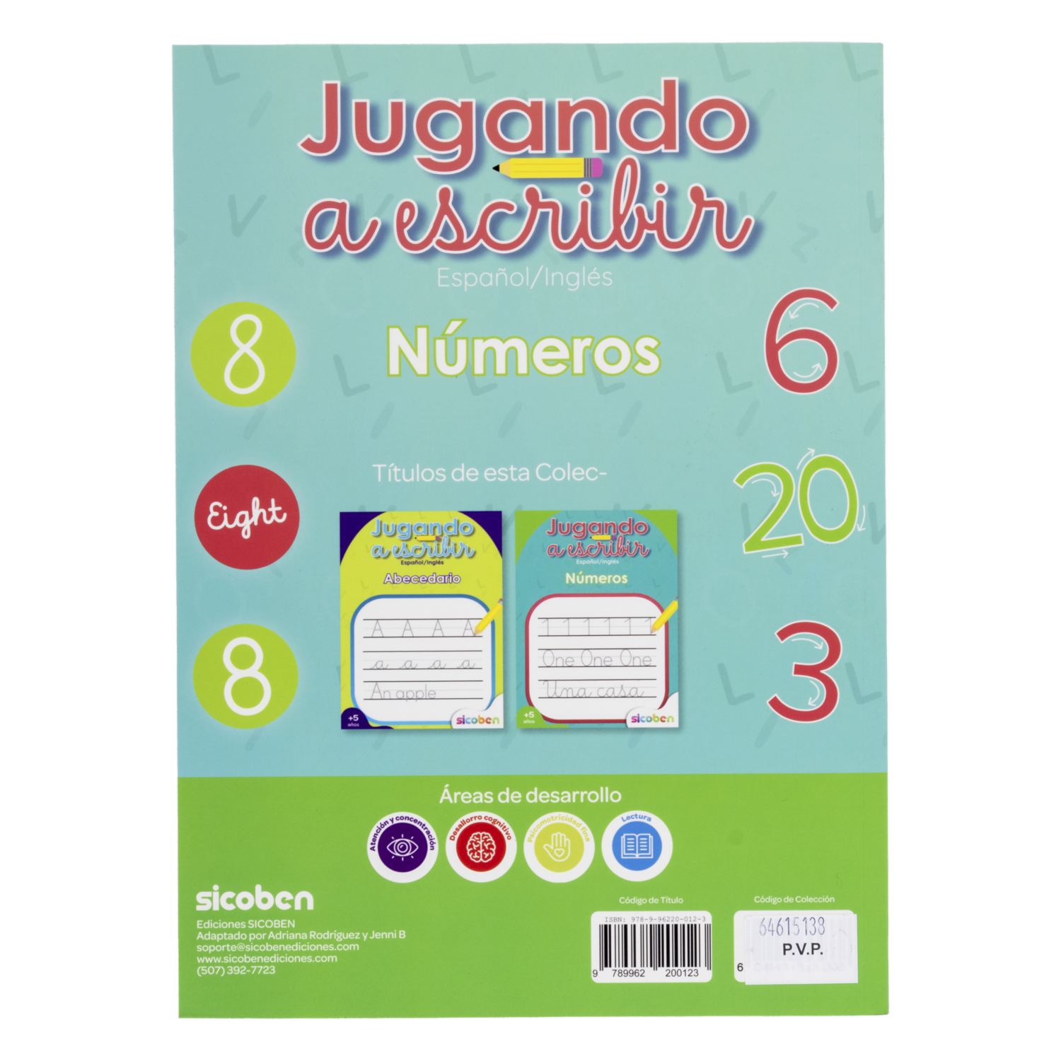 Libro Jugando A Escribir Números SICOBEN 48 Páginas