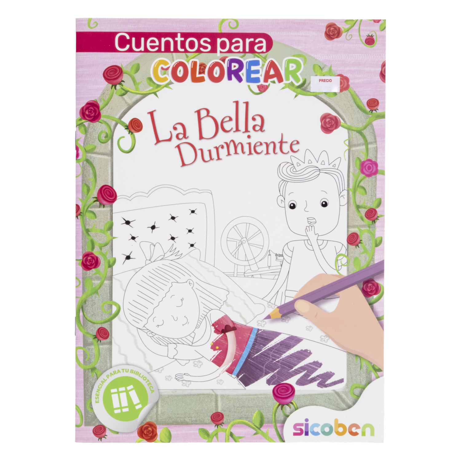 Libro Cuentos Para Colorear La Bella Durmiente SICOBEN 48 Páginas