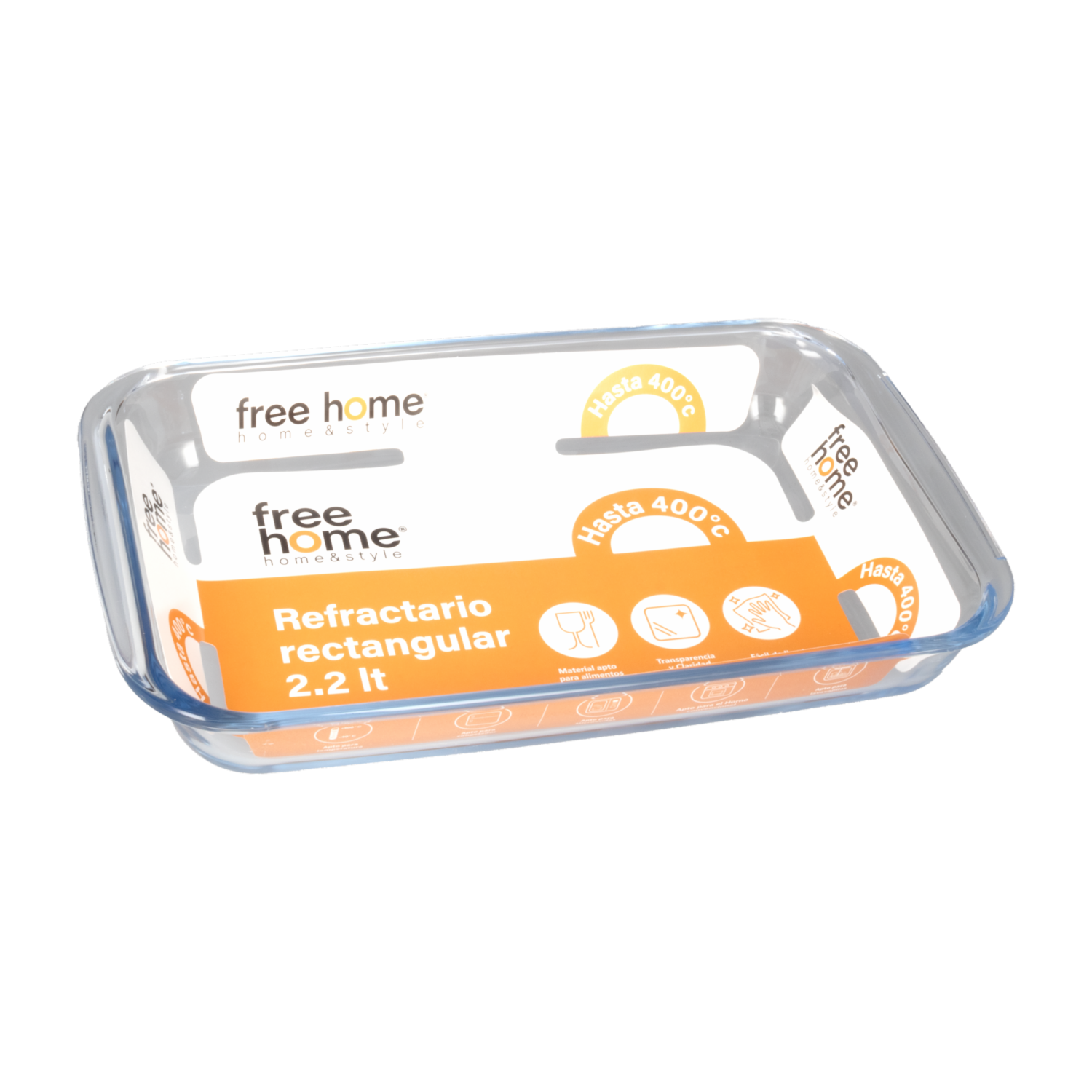 Refractario Rectangular FREE HOME 2.2 Litros