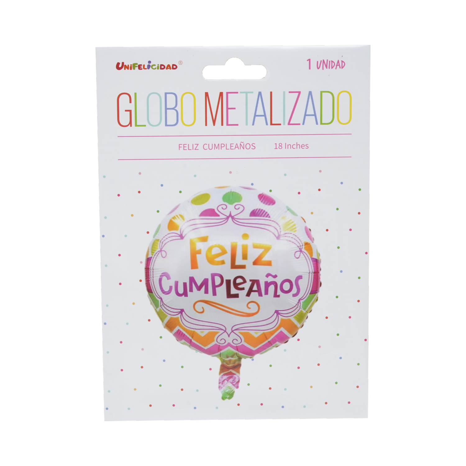 Globo Feliz Cumpleaños UNIFELICIDAD 18 Pulgadas