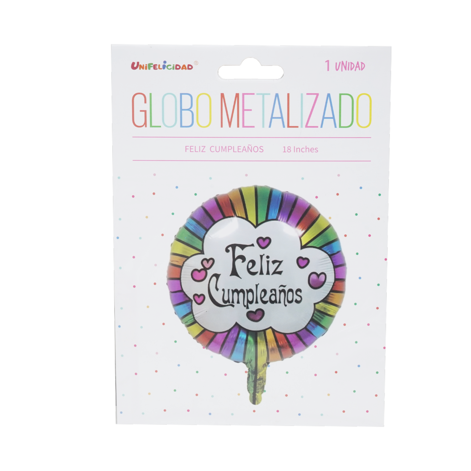 Globo Feliz Cumpleaños UNIFELICIDAD 18 Pulgadas