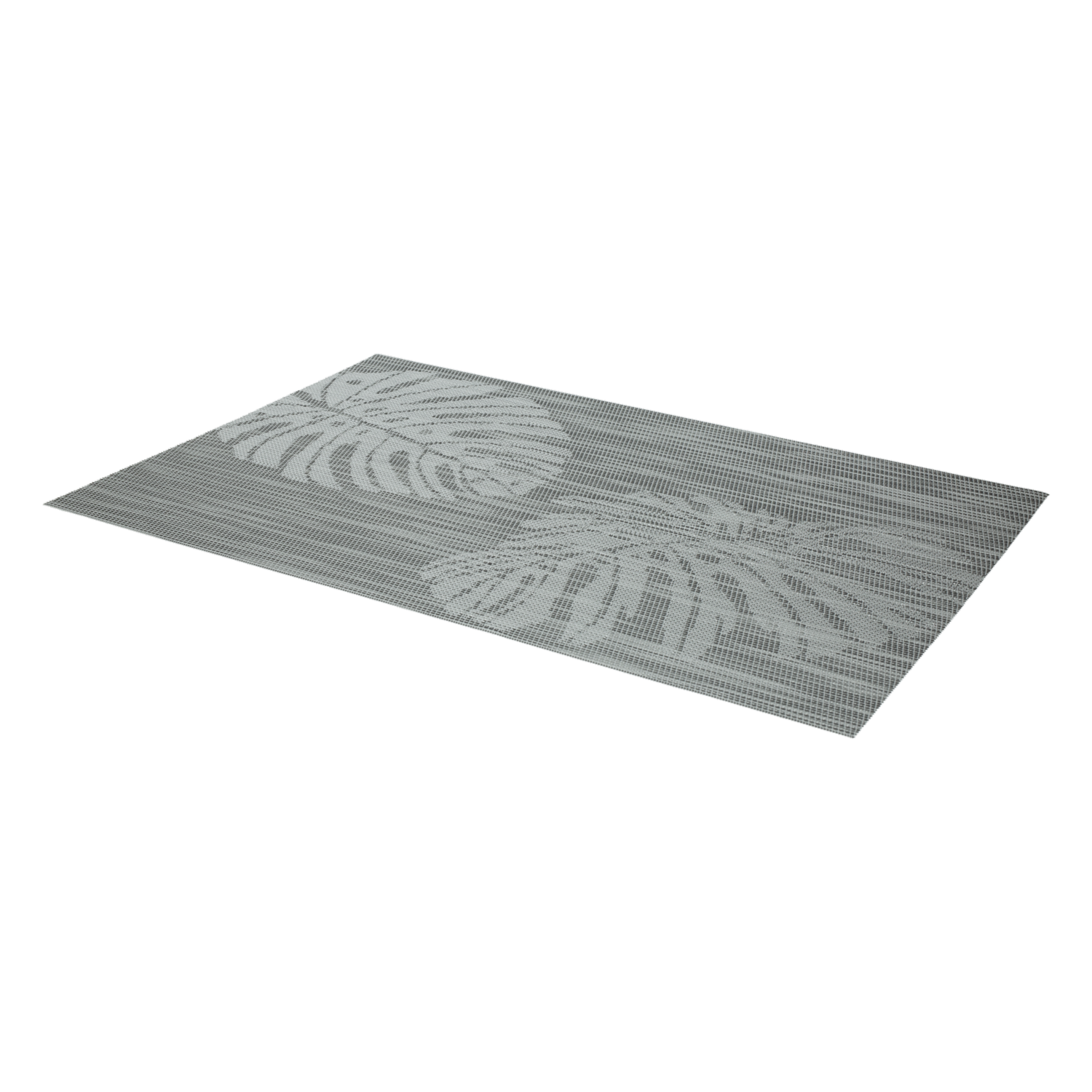 Individual Hojas Grandes Gris FREE HOME Rectangular