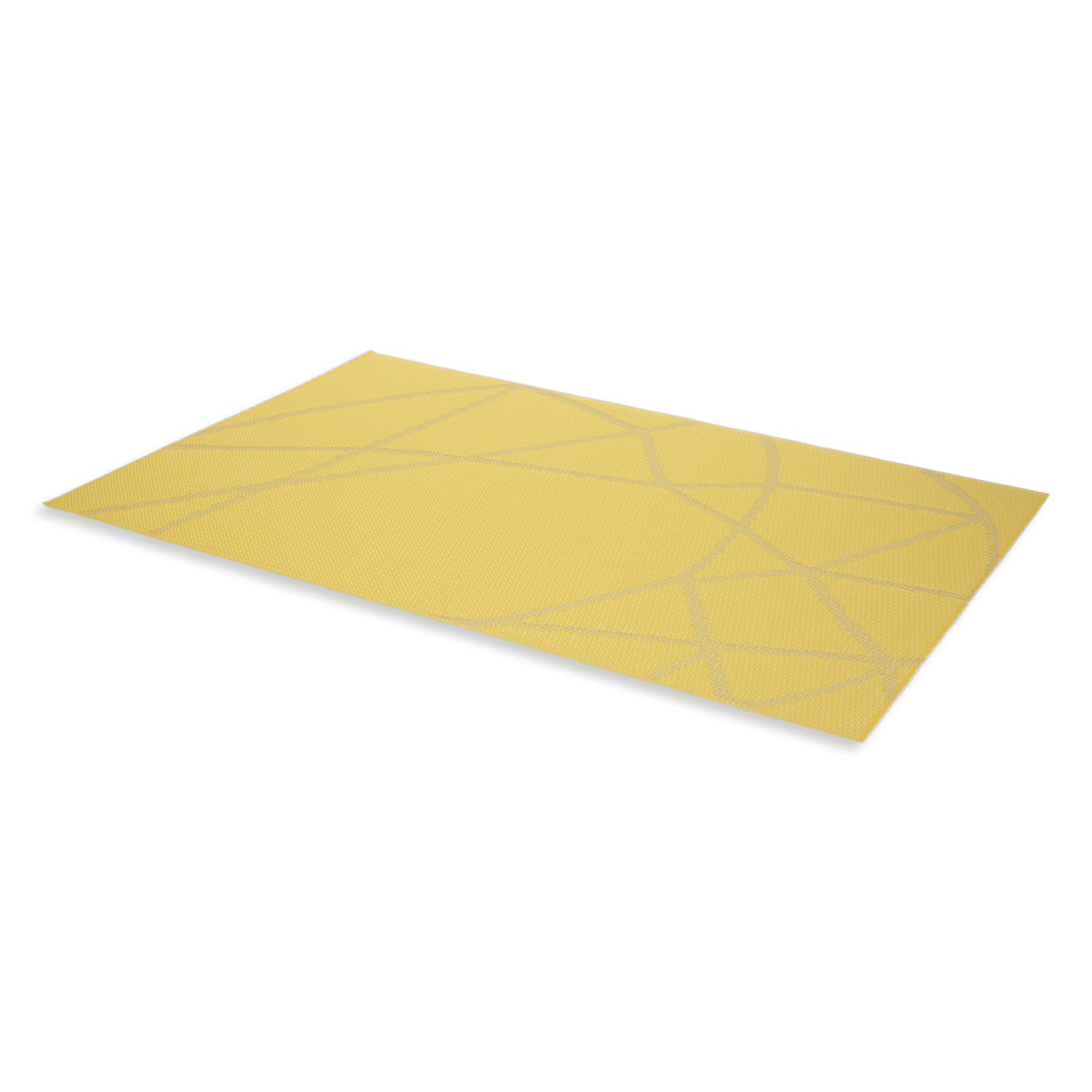 Individual Lineas Cruzadas Amarillo FREE HOME Rectangular