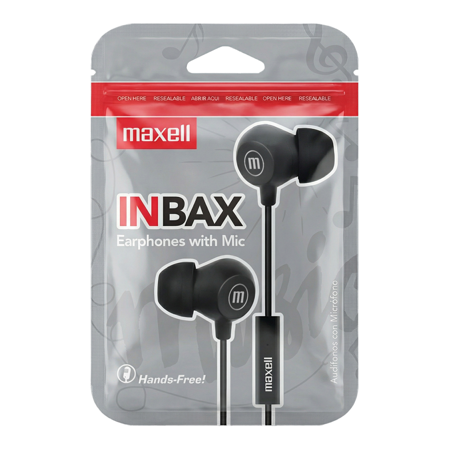 Audífonos In Ear Manos Libres Con Micrófono Negro MAXELL