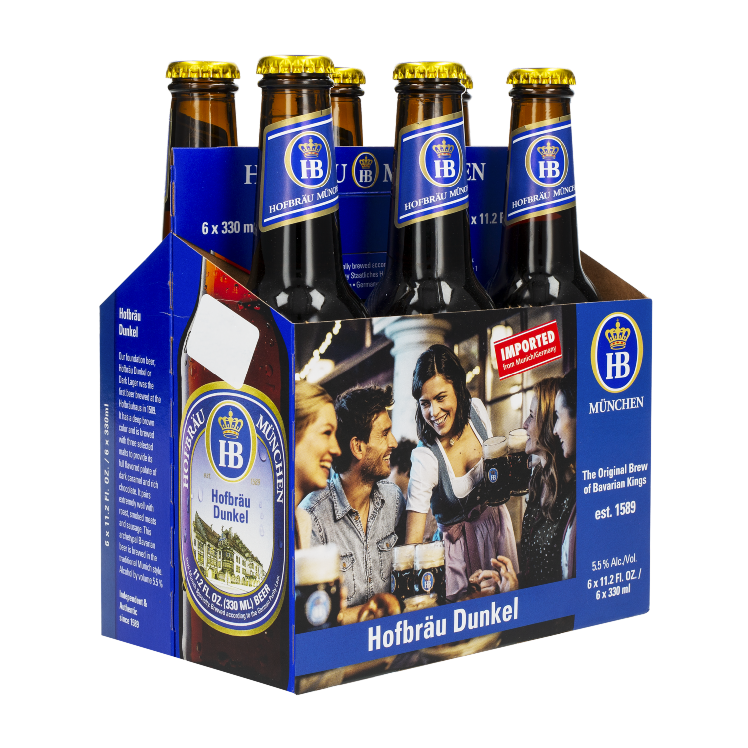 Cerveza München Dunkel HOFBRÄU 6 X 330 Ml