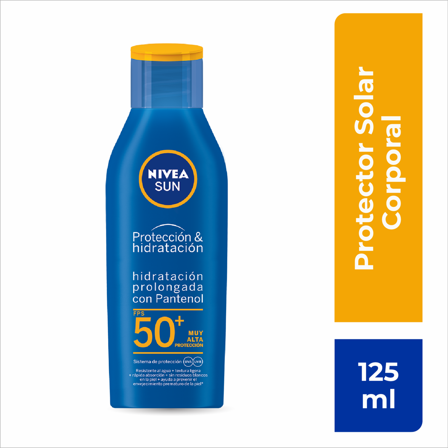 Protector Solar Adultos Con Pantenol Spf 50+ NIVEA 125 Ml