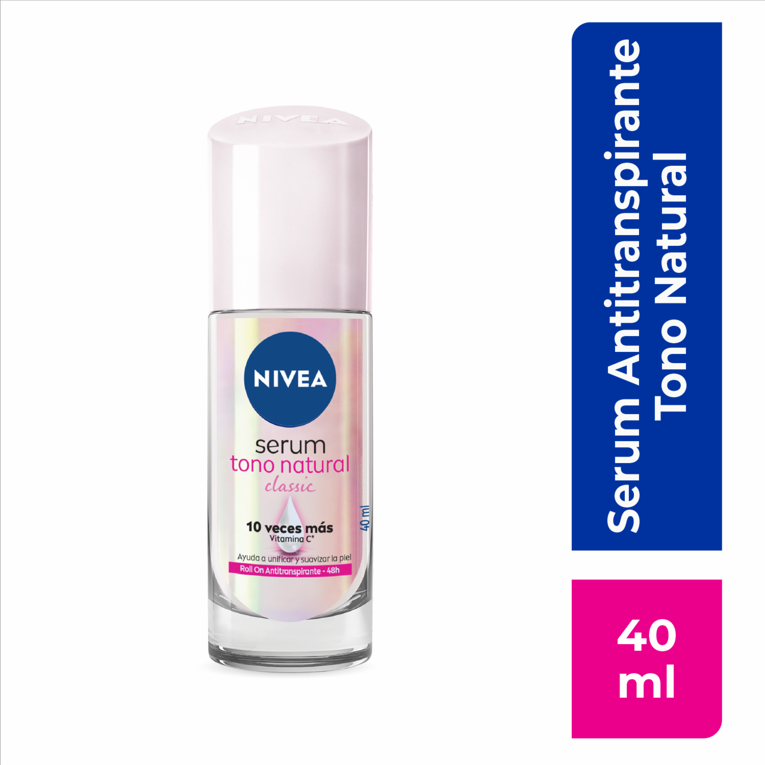 Desodorante En Roll On Para Dama Sérum Extra Aclarante Classic NIVEA 40 Ml