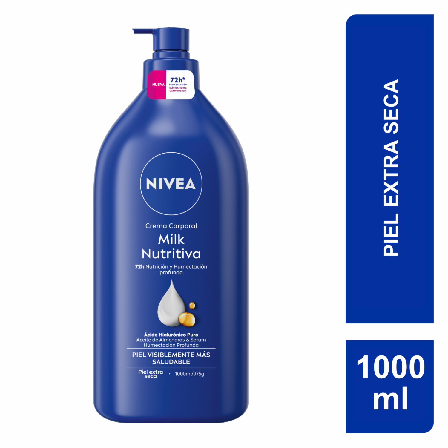 Crema Corporal Milk Nutritiva Piel Extra Seca NIVEA 1000 Ml