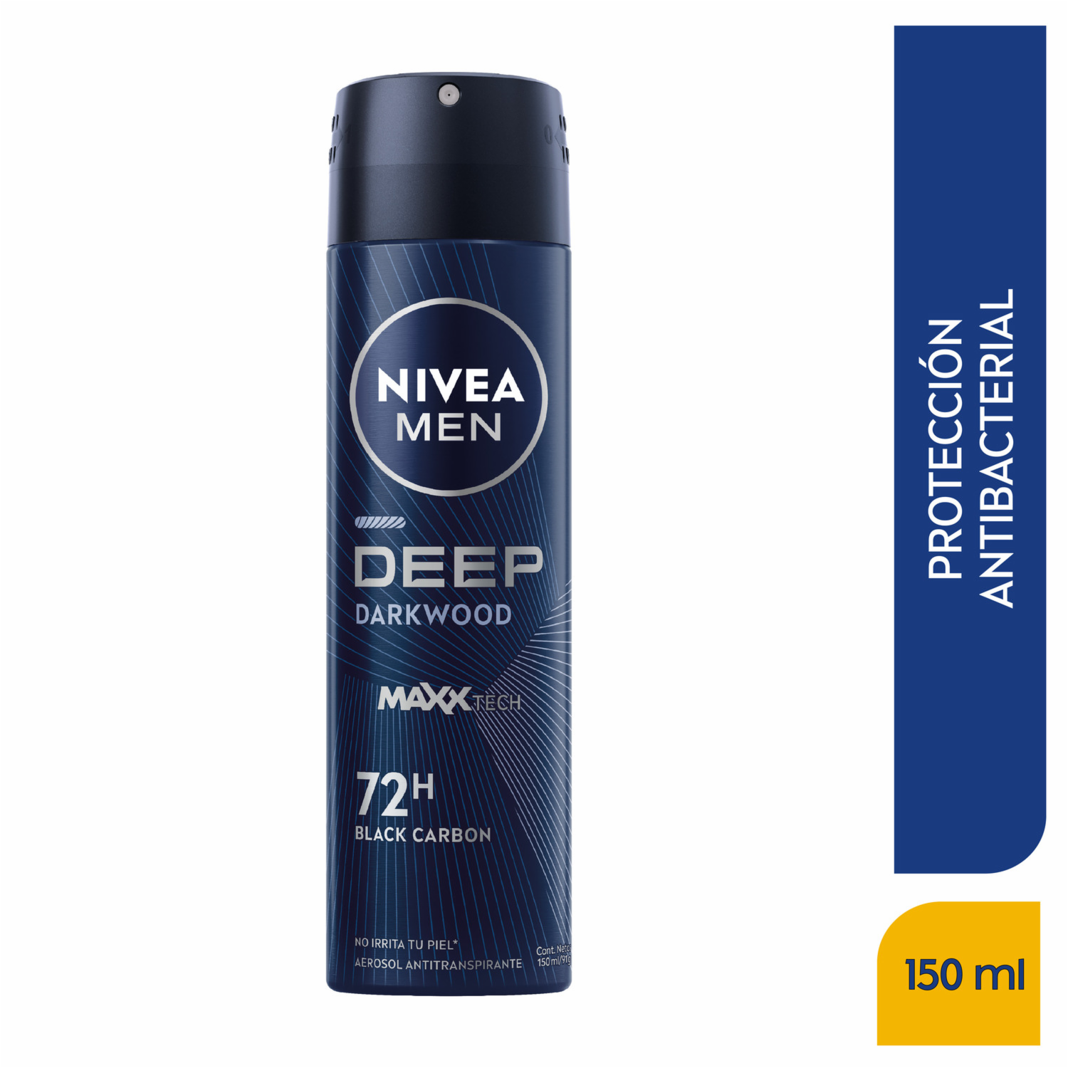 Desodorante En Aerosol Deep Darkwood Black Carbon NIVEA MEN 150 Ml
