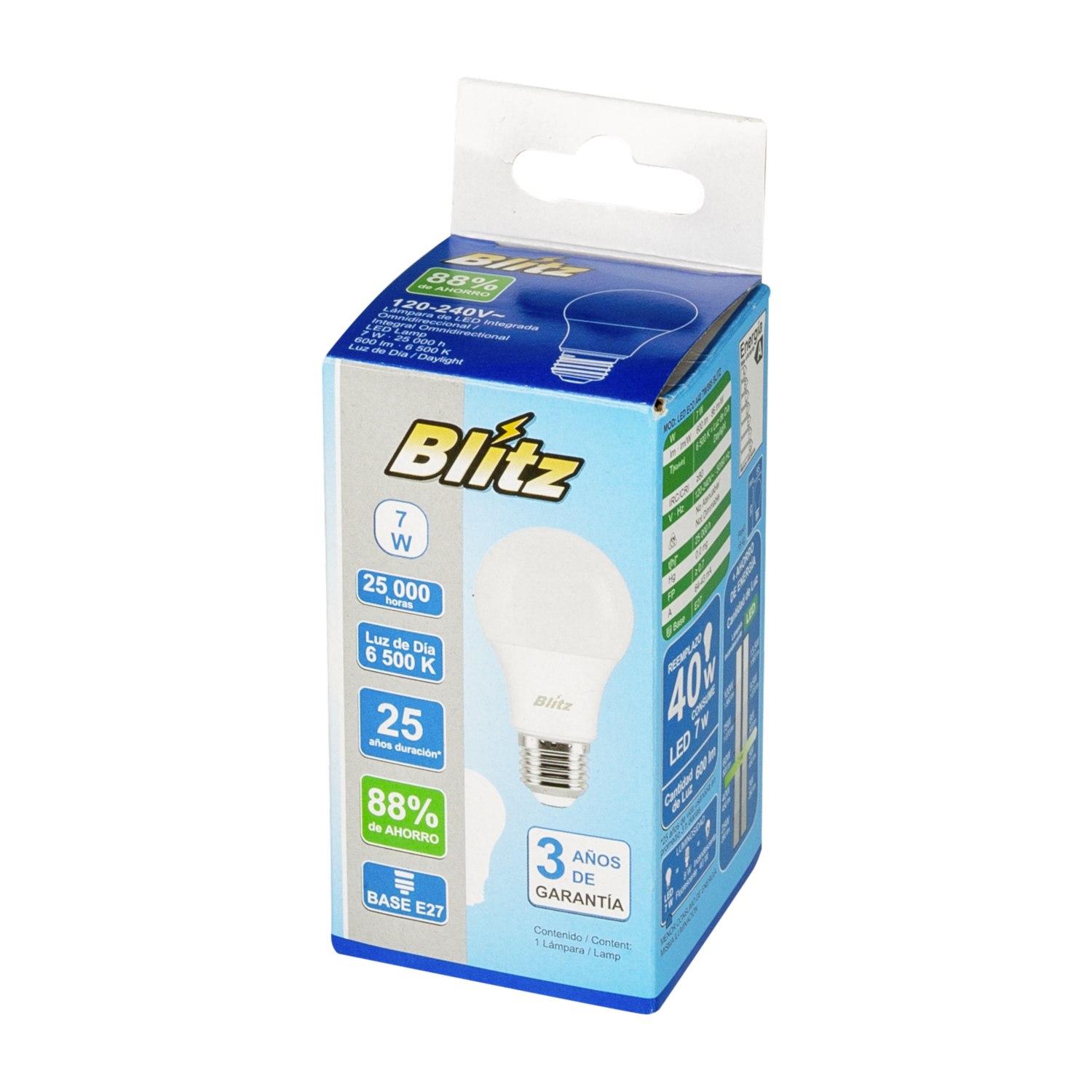 Foco Led Luz Blanca BLÍTZ 7 W