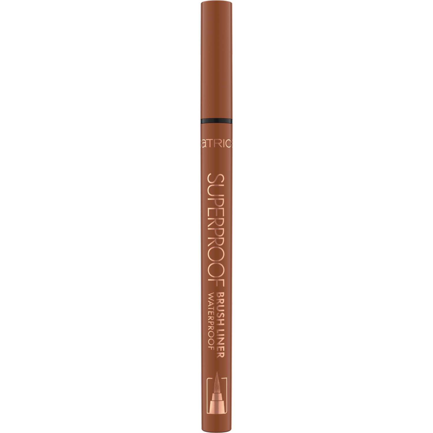 Delineador De Ojos Líquido Superproof Brush Liner Waterproof CATRICE