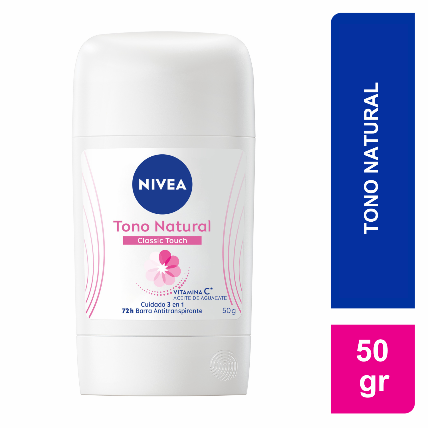 Desodorante En Barra Para Dama Tono Natural Classic Touch NIVEA 50 G