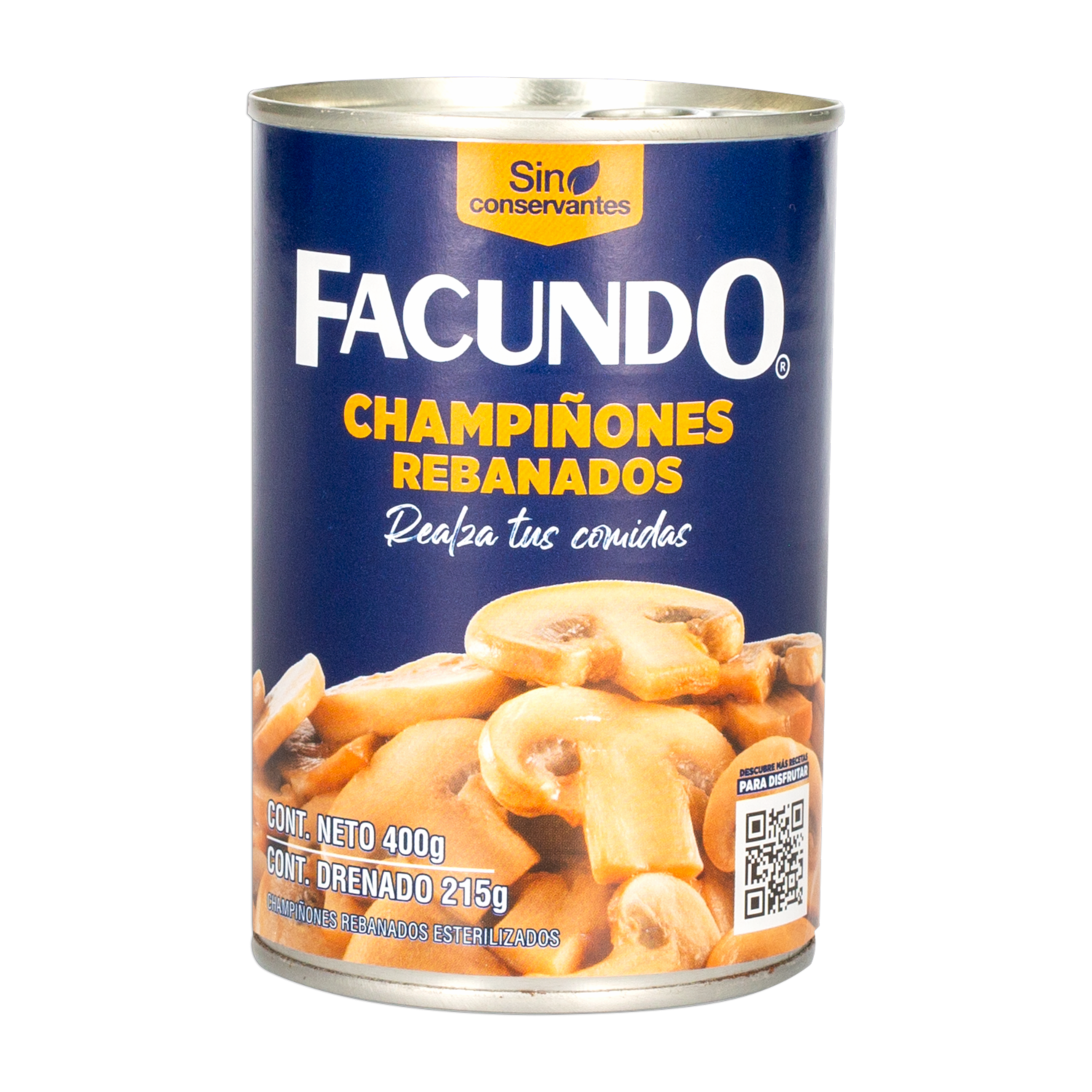 Champiñones Rebanados Enlatados FACUNDO 400 G