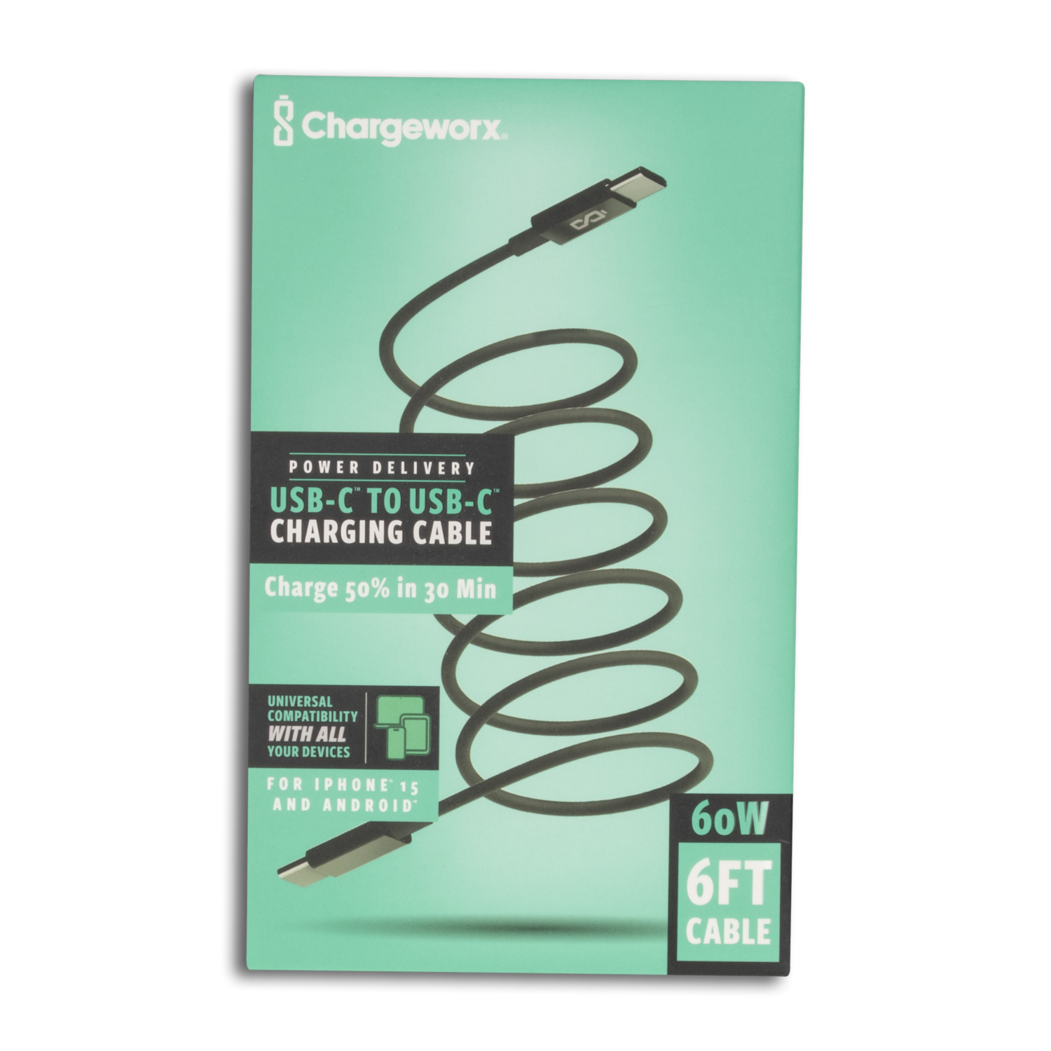 Cable Usb C A USB- C CHARGE WORX 6 Pies