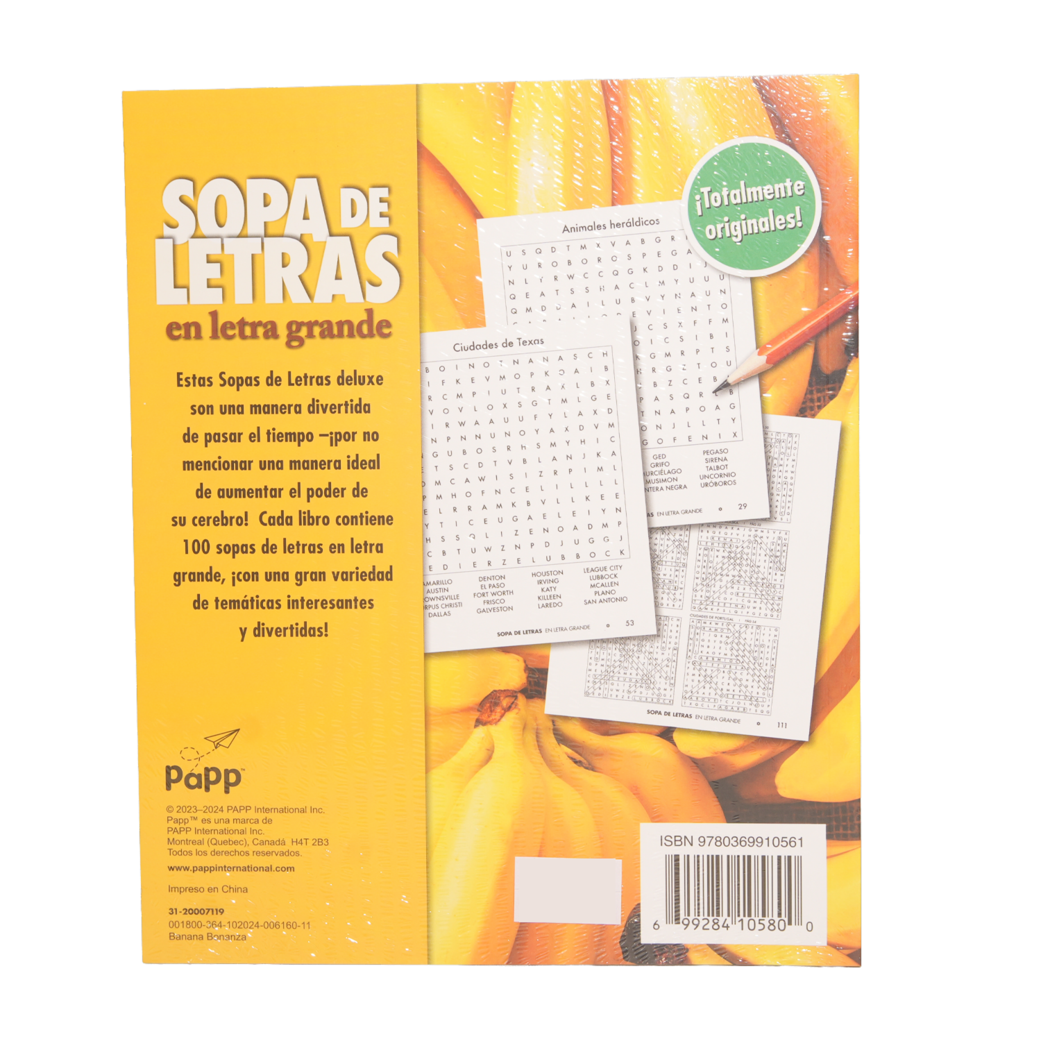 Libro Sopa De Letras En Letra Grande PAPP 300 Páginas