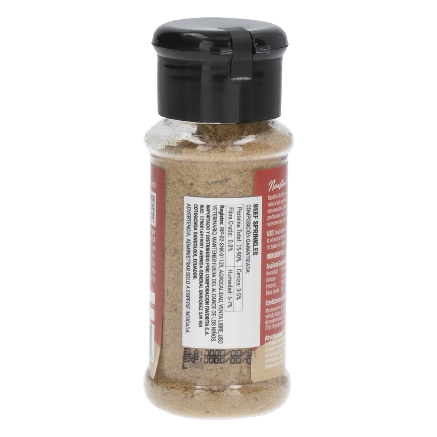Snack Para Perros Y Gatos Saborizante De Comida Sabor Beef Sprinkles PANCHO’S KITCHEN 25 G