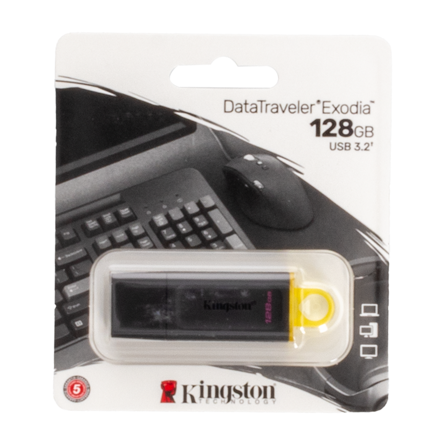 Memoria Flash Negra KINGSTON 128 Gb