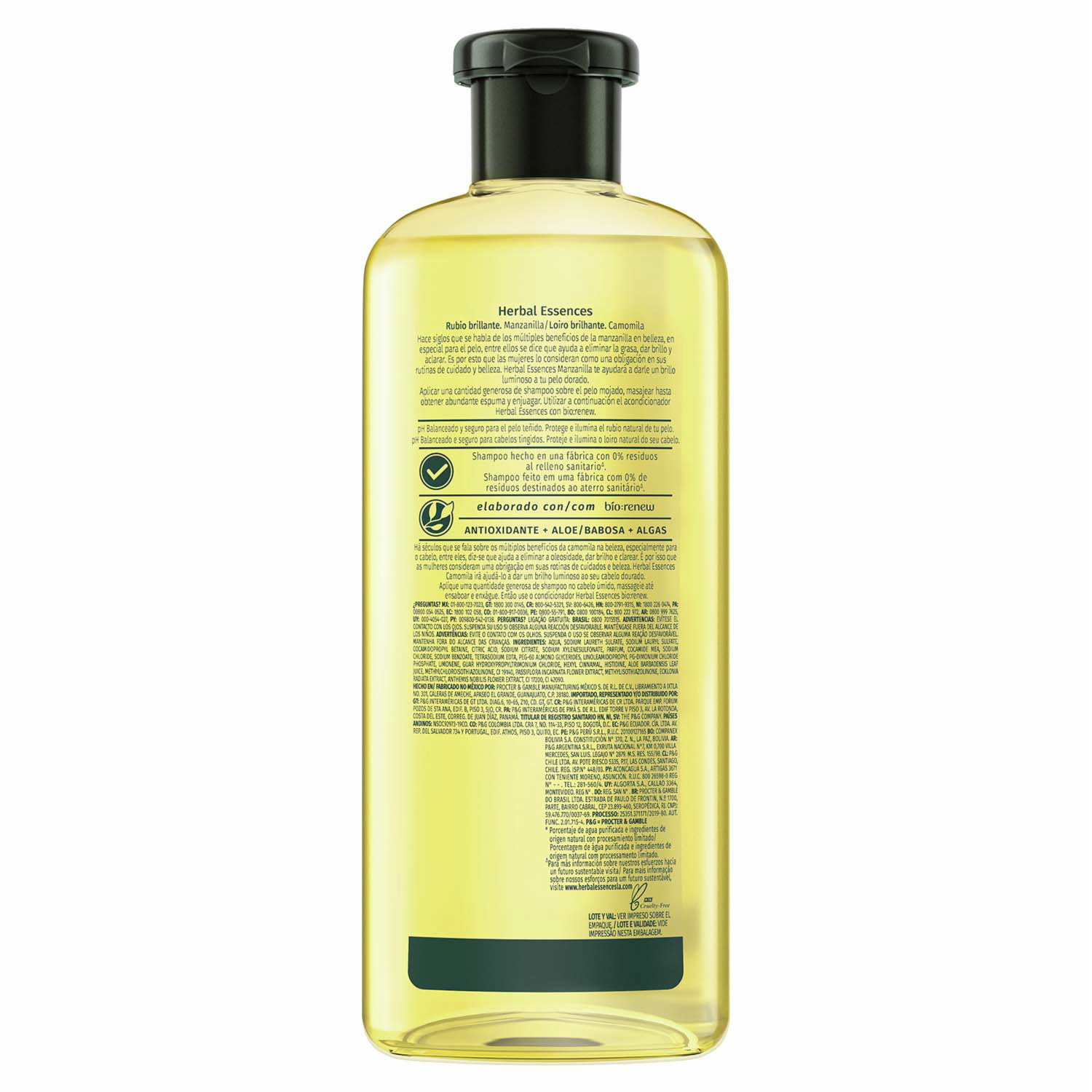 Shampoo De Cabello Bio Renew De Manzanilla HERBAL ESSENCES 400 Ml