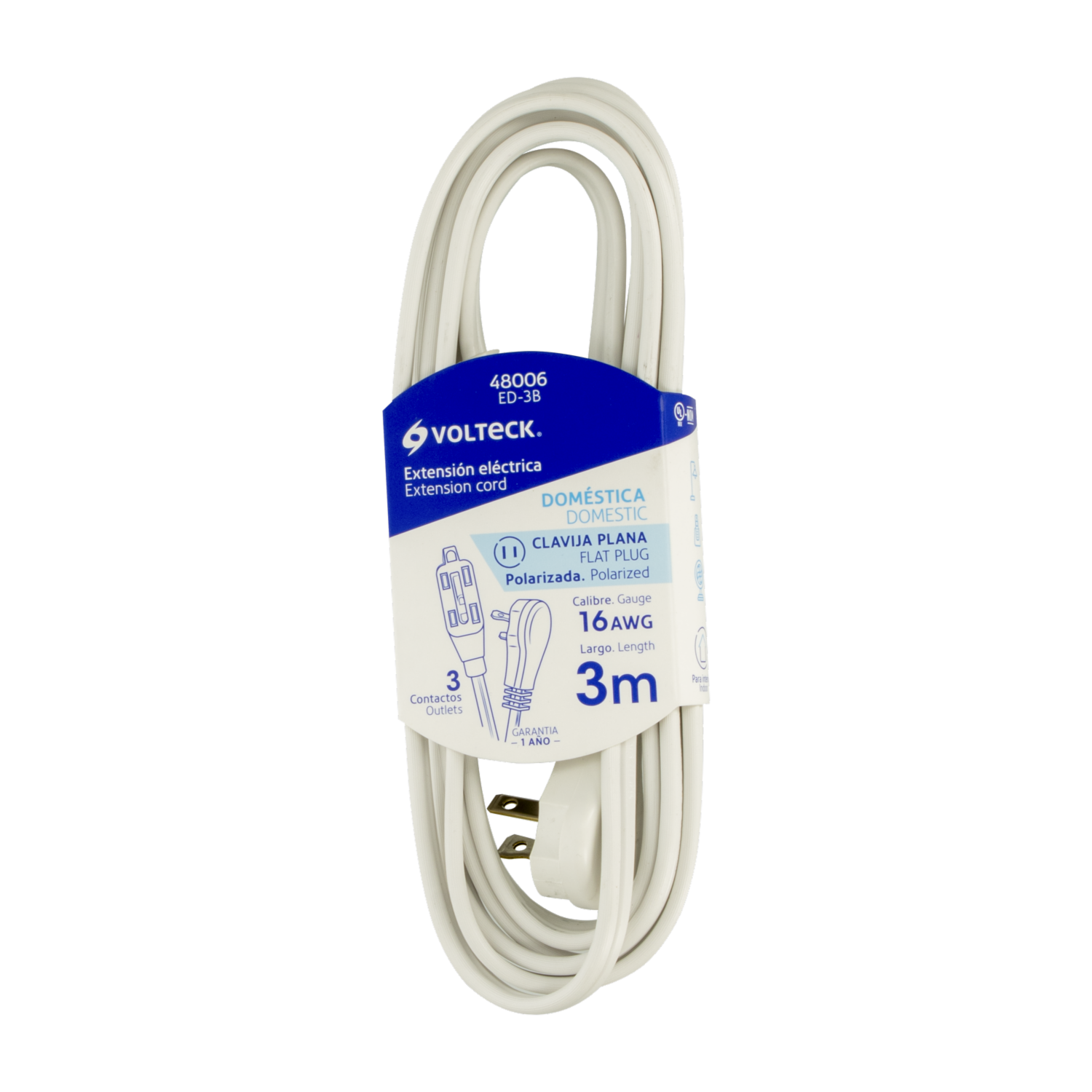 Extensión Eléctrica 2X16 VOLTECK Unidad