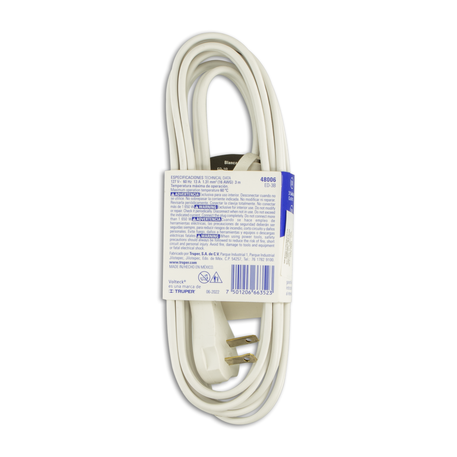 Extensión Eléctrica 2X16 VOLTECK Unidad