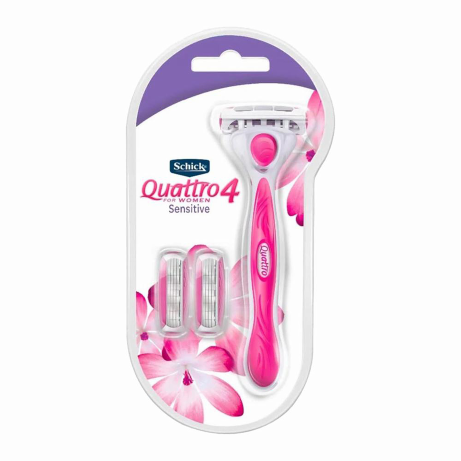 Razuradora Para Mujer Quattro4 Sensitive SCHICK 3 Piezas