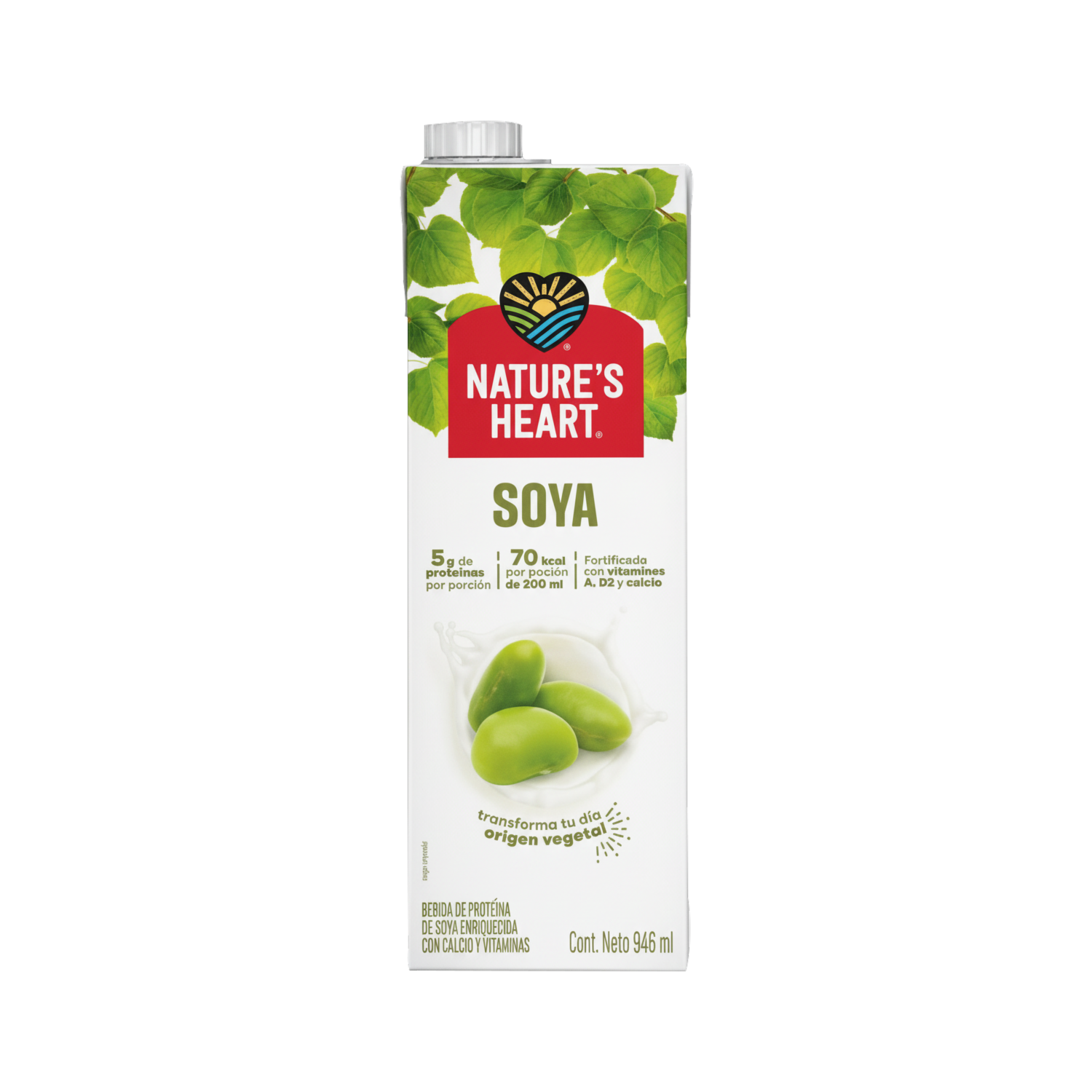 Bebida De Soya Enriquecida Con Calcio Y Vitaminas NATURE´S HEART 946 Ml
