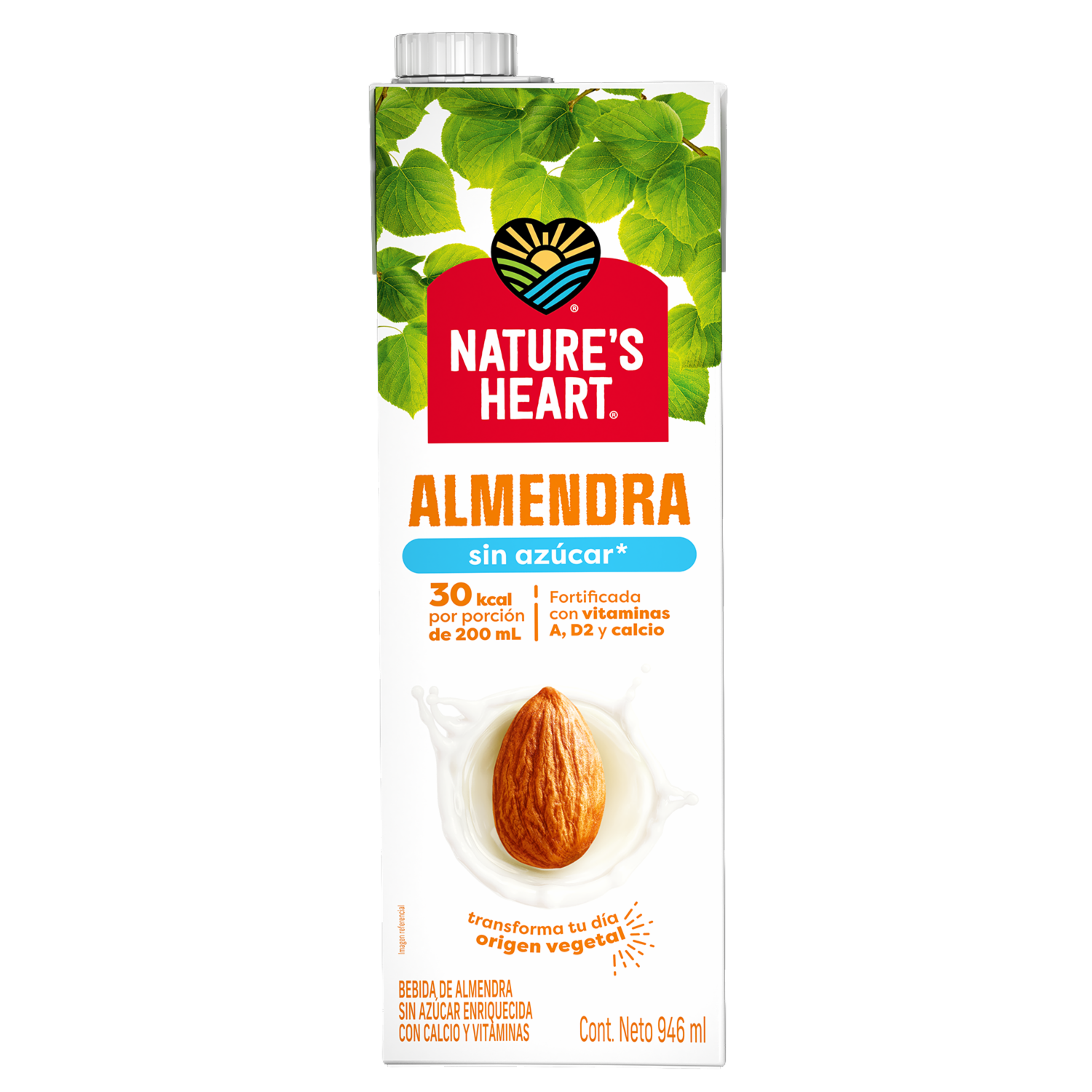 Bebida De Almendras Sin Azúcar NATURE´S HEART 946 Ml