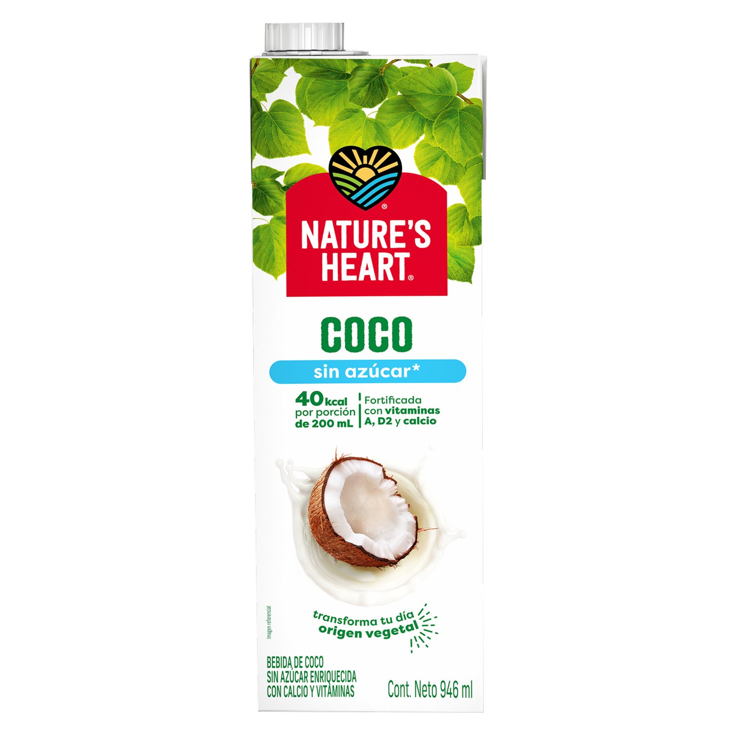 Bebida De Coco Sin Azúcar NATURE´S HEART 946 Ml