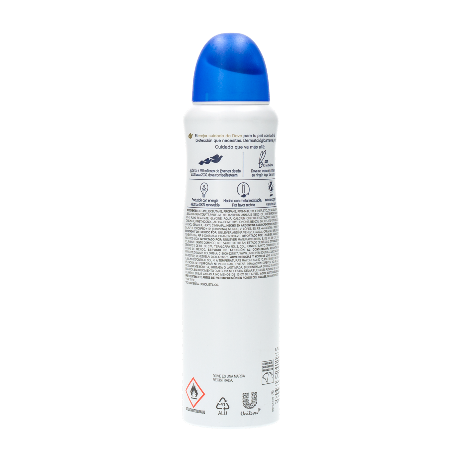 Desodorante En Aerosol Para Dama Fragancia Original DOVE 150 Ml