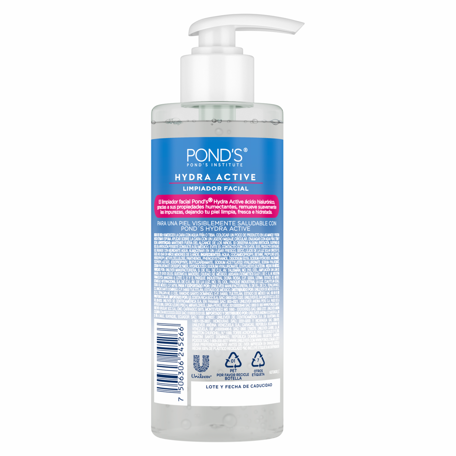 Limpiador Facial En Gel Hydra Active  Con Ácido Hyalurónico Y Vitamina C POND’S 200 Ml