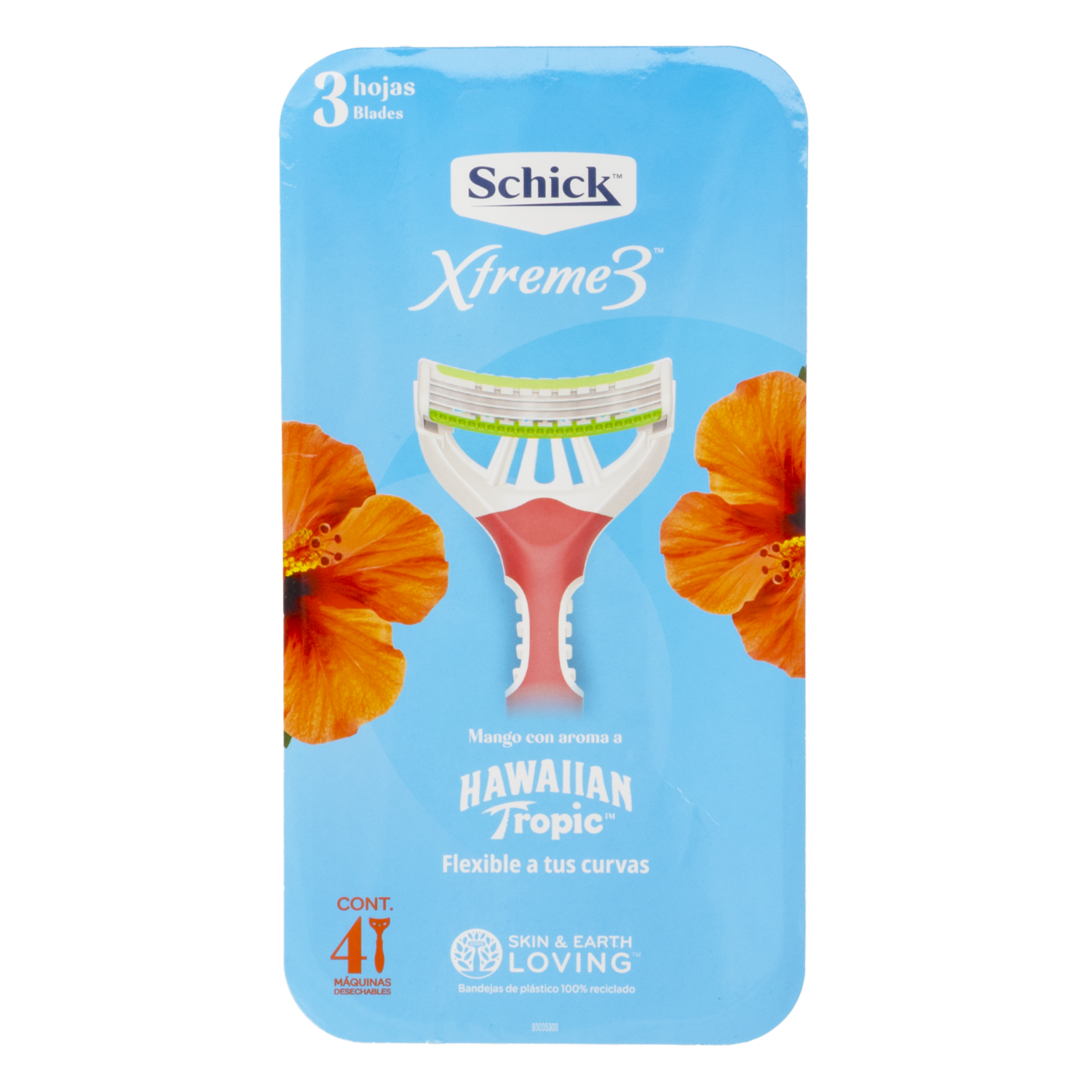 Razuradora Desechable Para Mujer Xtreme3 Hawaiian Tropic SCHICK X4 Uds