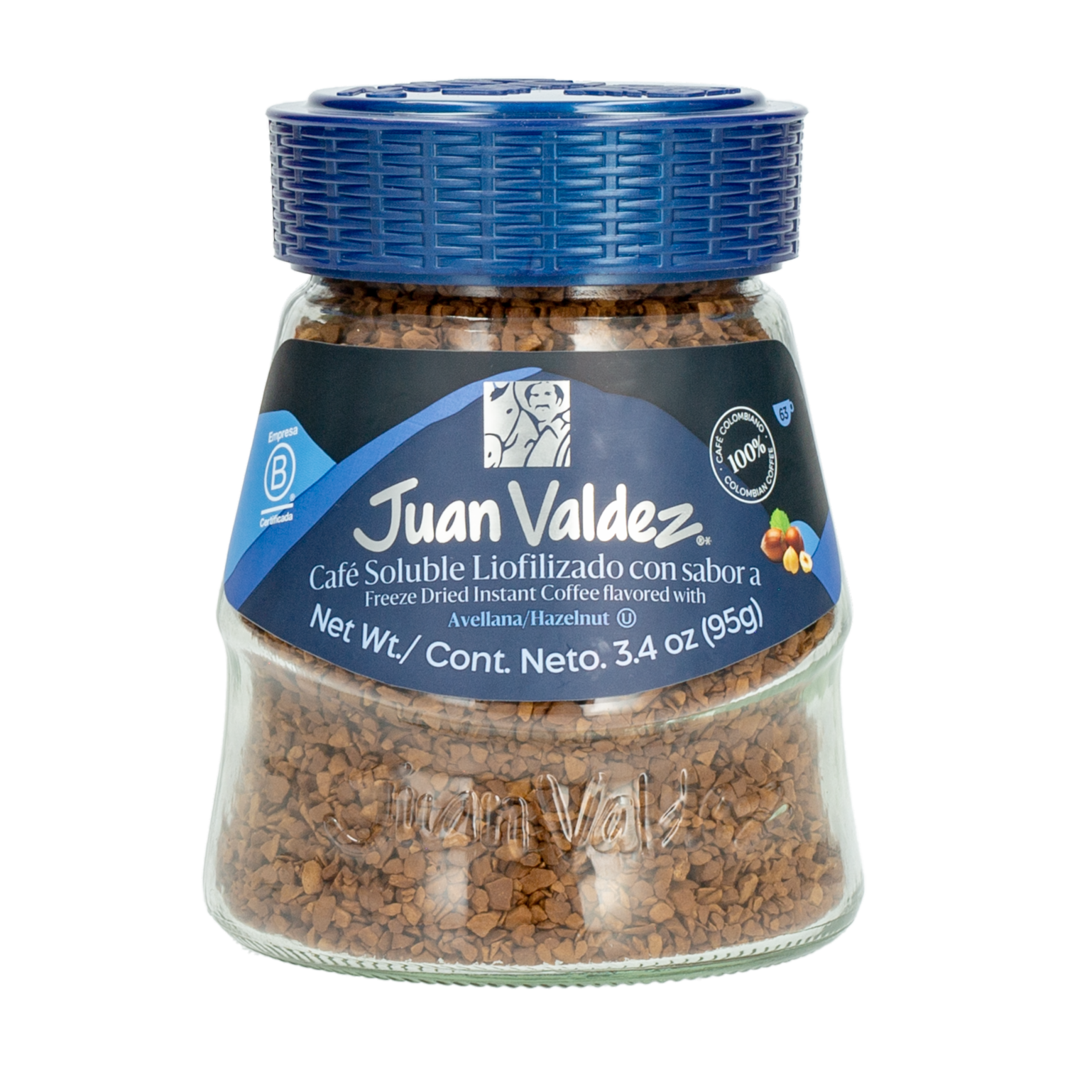 Café Instantáneo Sabor Avellana JUAN VALDEZ 95 G