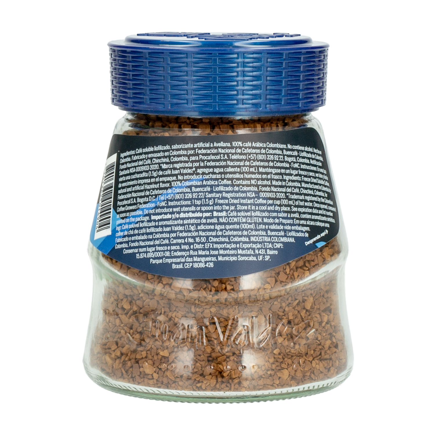 Café Instantáneo Sabor Avellana JUAN VALDEZ 95 G