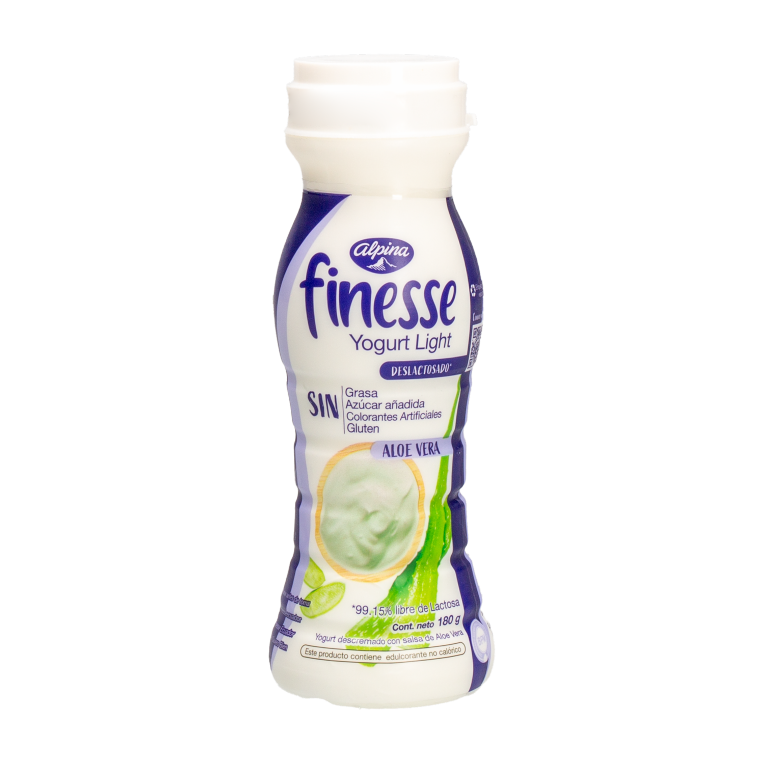 Yogurt Deslactosado Aloe Vera FINESSE 180 G